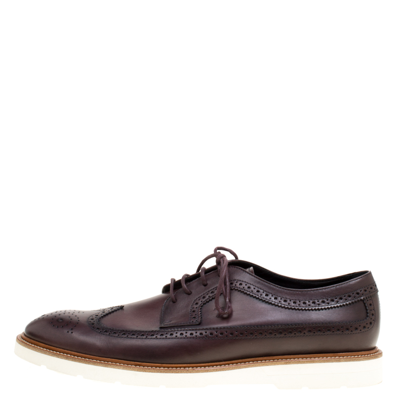 

Tod's Brown Brogue Leather Wing Tip Derby Size