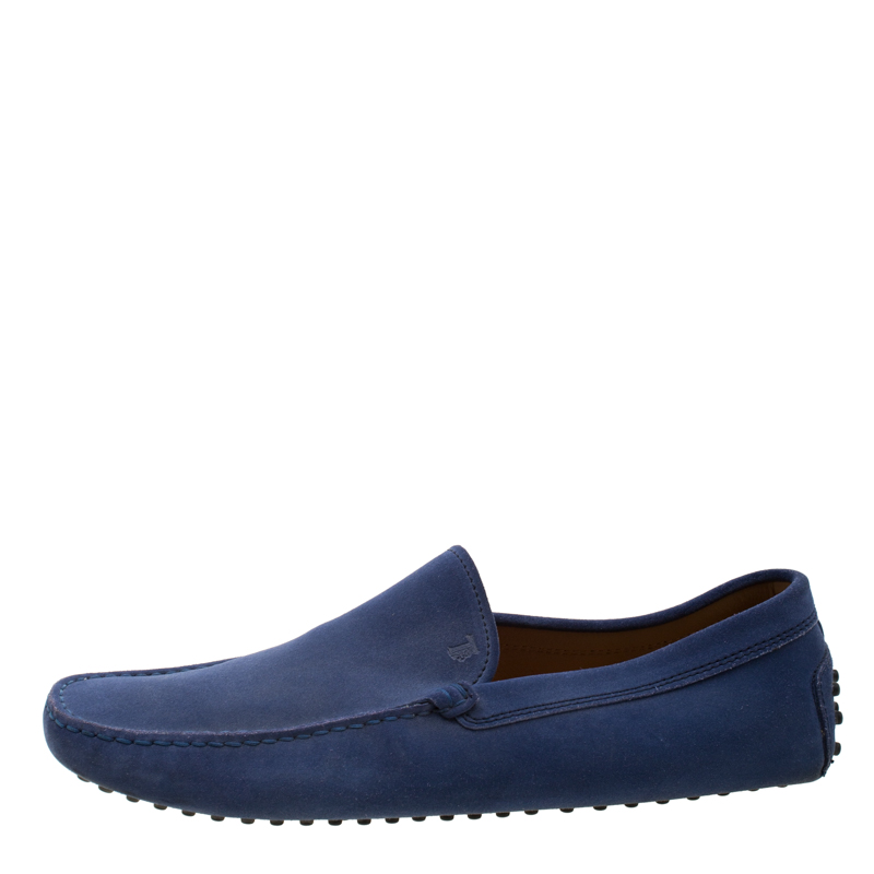 

Tod's Blue Suede Moccasins Size