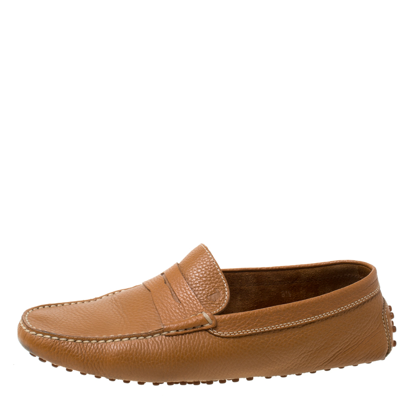 

Tod's Beige Leather Penny Loafers Size