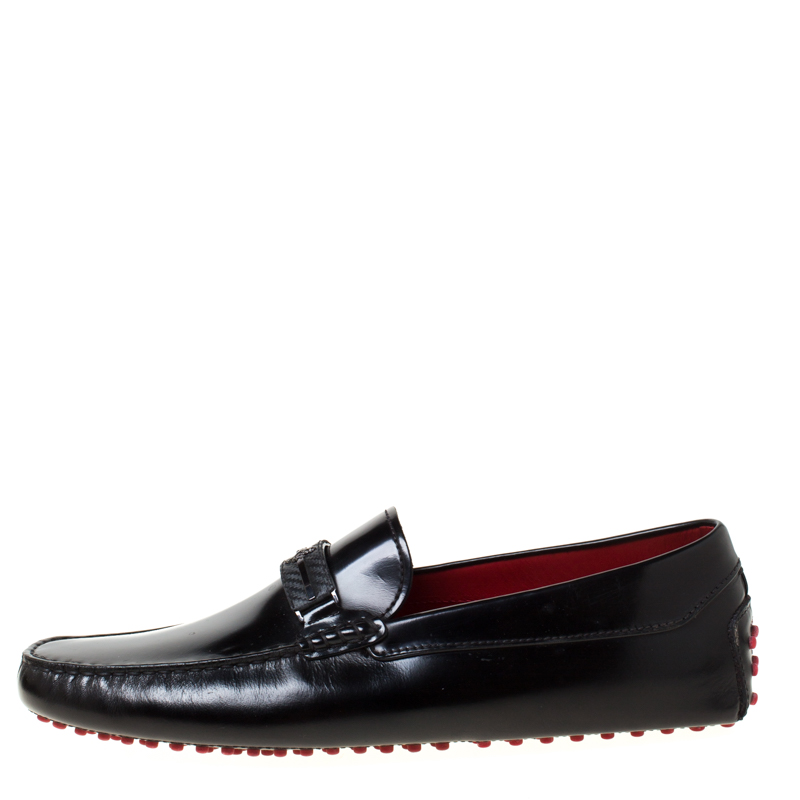 

Tod's for Ferrari Black Leather Loafers Size