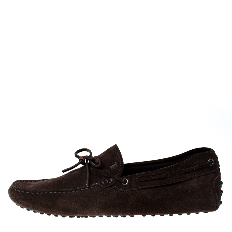 

Tod's Brown Suede Bow Slip On Loafers Size