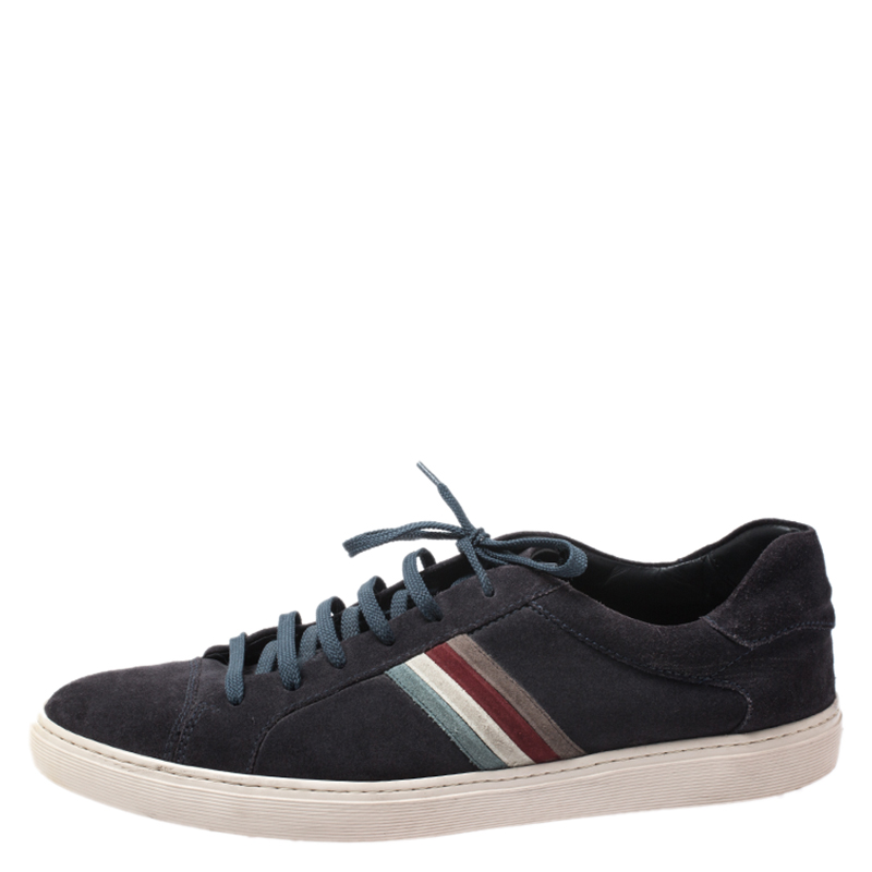 

Tod's Blue Suede Leather Low Top Sneakers Size 44