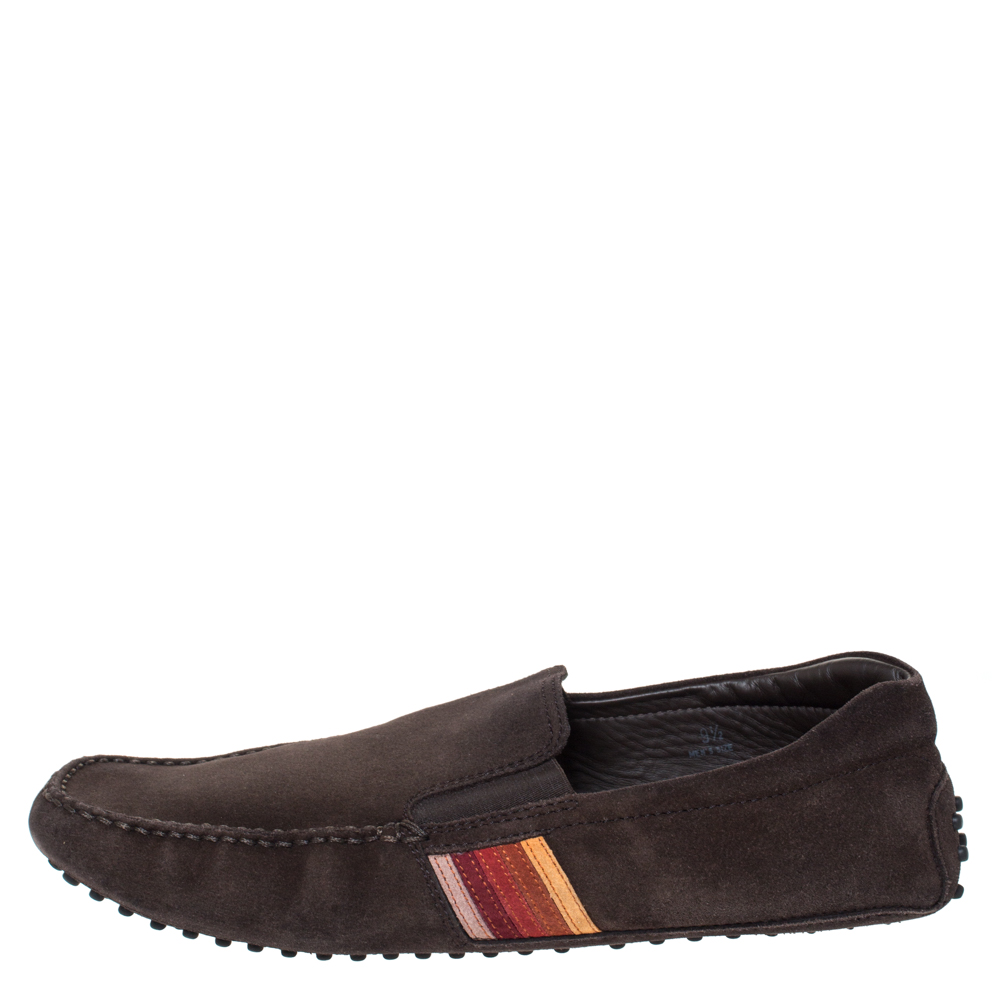 

Tod’s Brown Suede Leather Slip On Loafers Size