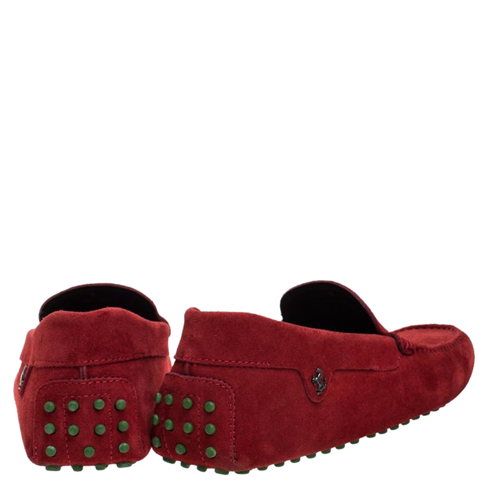 

Tod's Red Suede Ferrari Limited Edition Gommino Moccasins Size