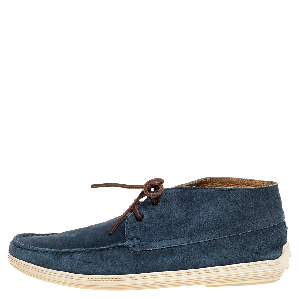 

Tod's Blue Suede Lace Up Derby Size