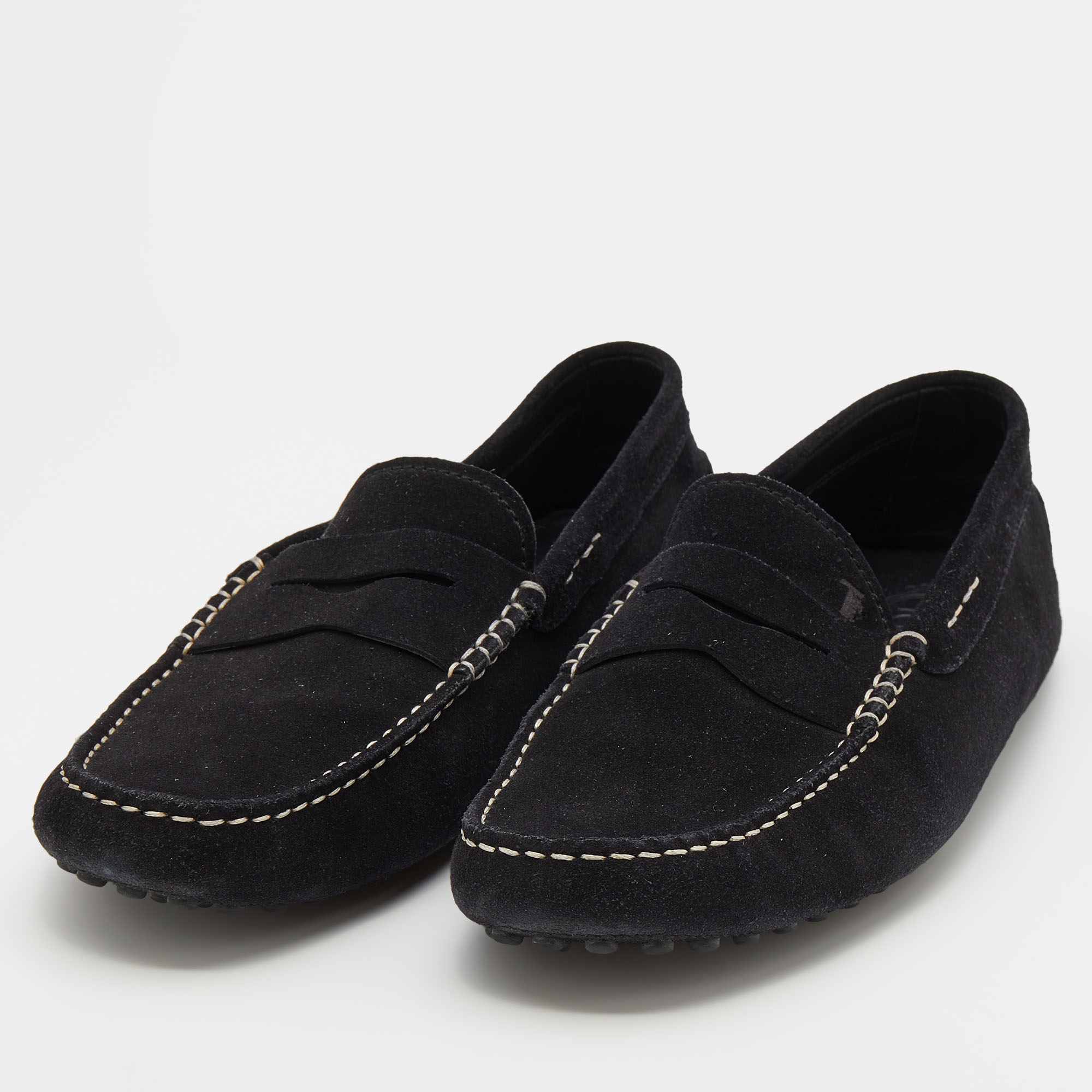 

Tod's Black Suede Loafers Size