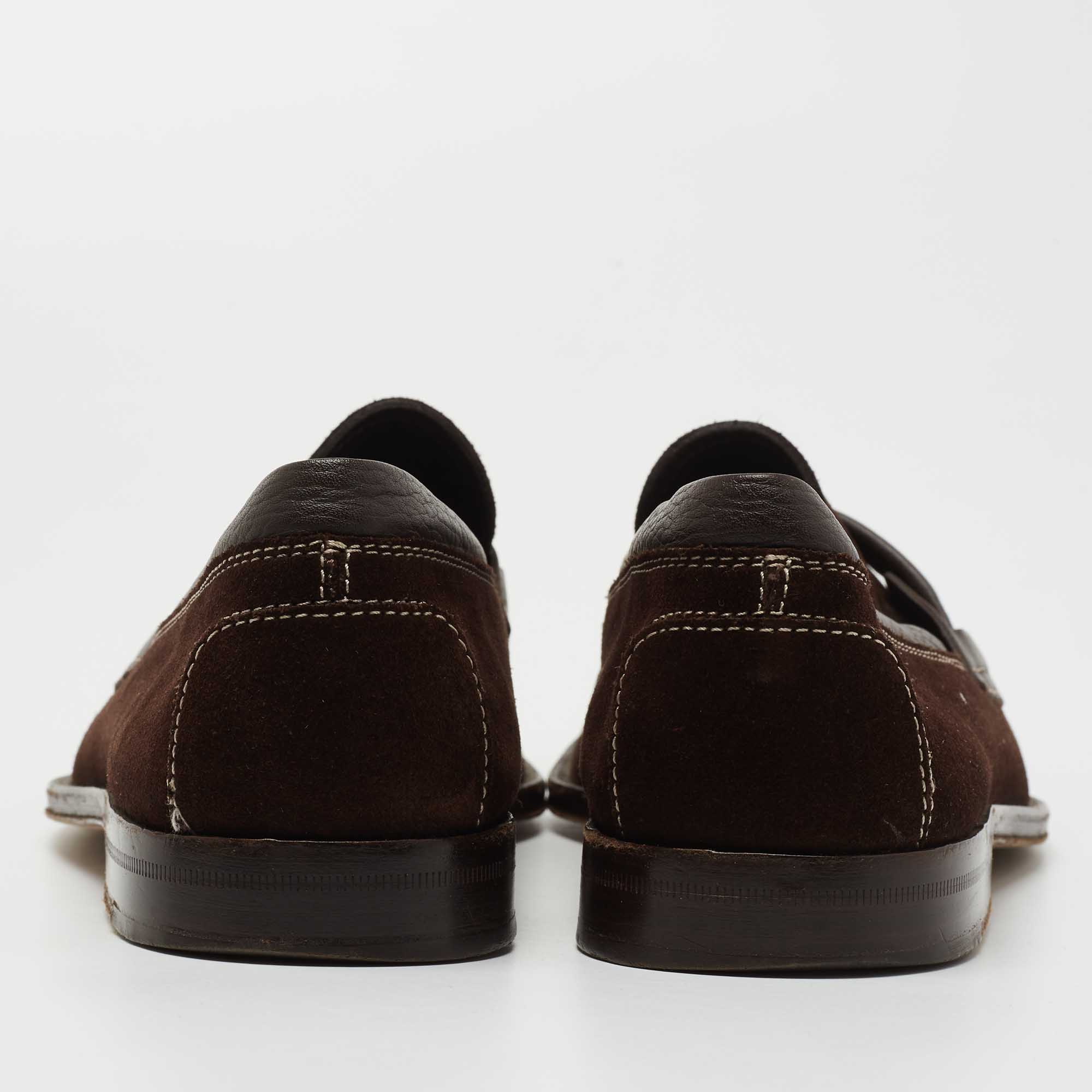 Tod`s Brown Suede Slip On Loafers Size 39.5 