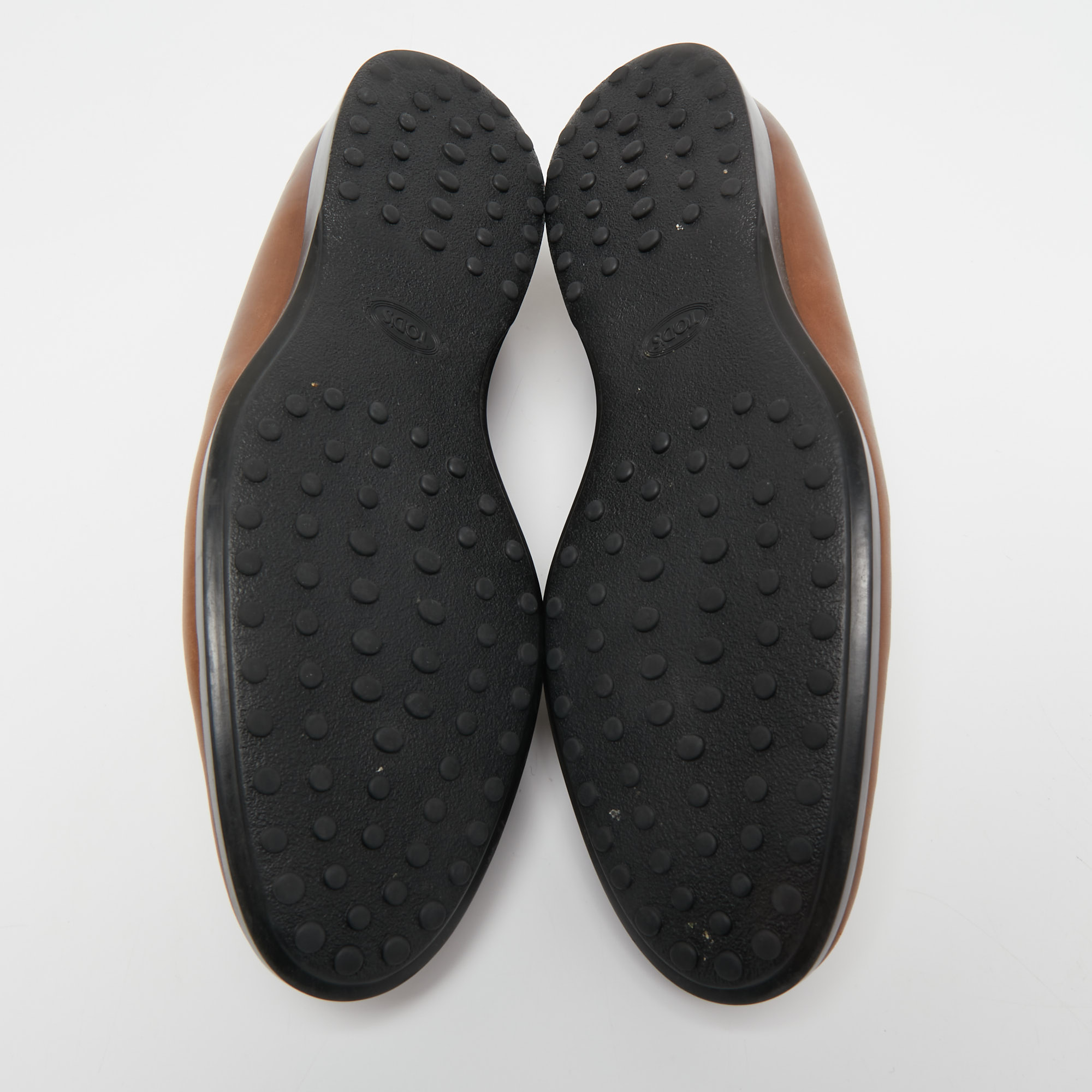 Tod`s Brown Leather Slip On Loafers Size 40 
