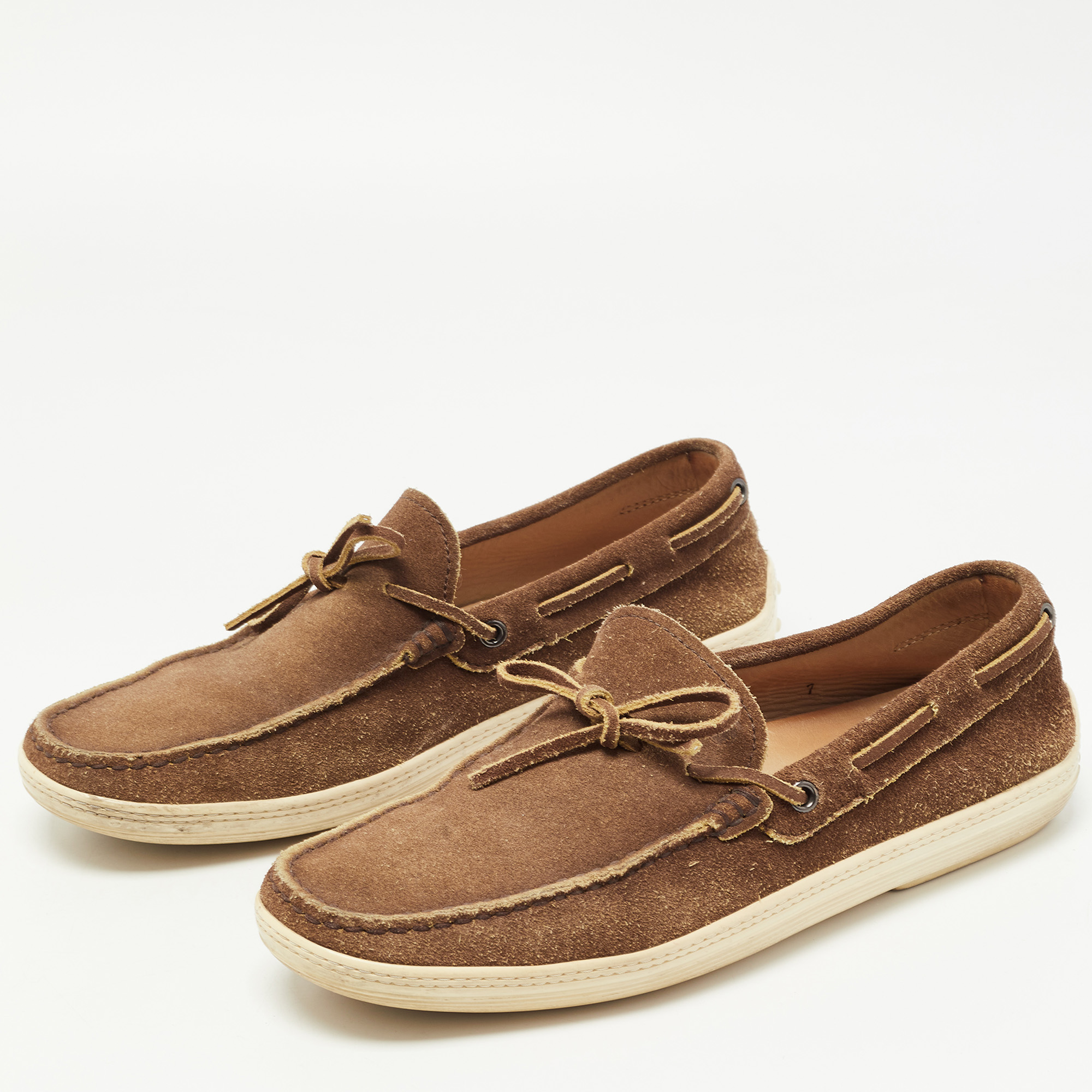 

Tod's Light Brown Suede Gommino Loafers Size