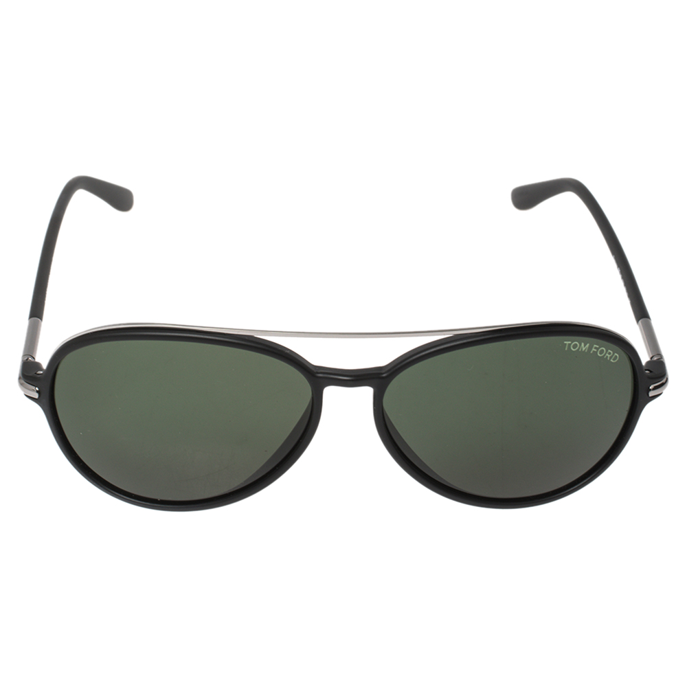 

Tom Ford Black/Green Ramone TF149 Aviator Sunglasses