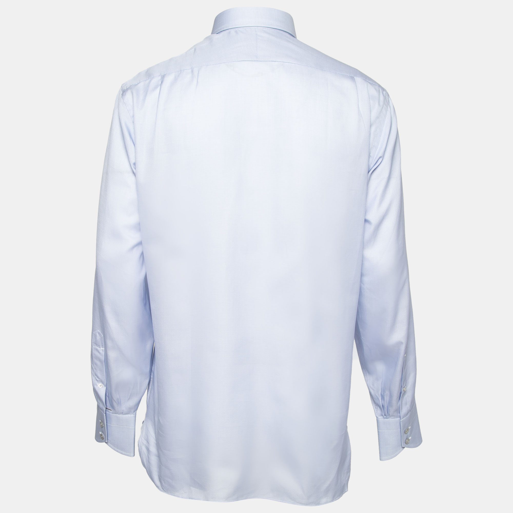 

Tom Ford Blue Cotton Button Front Shirt