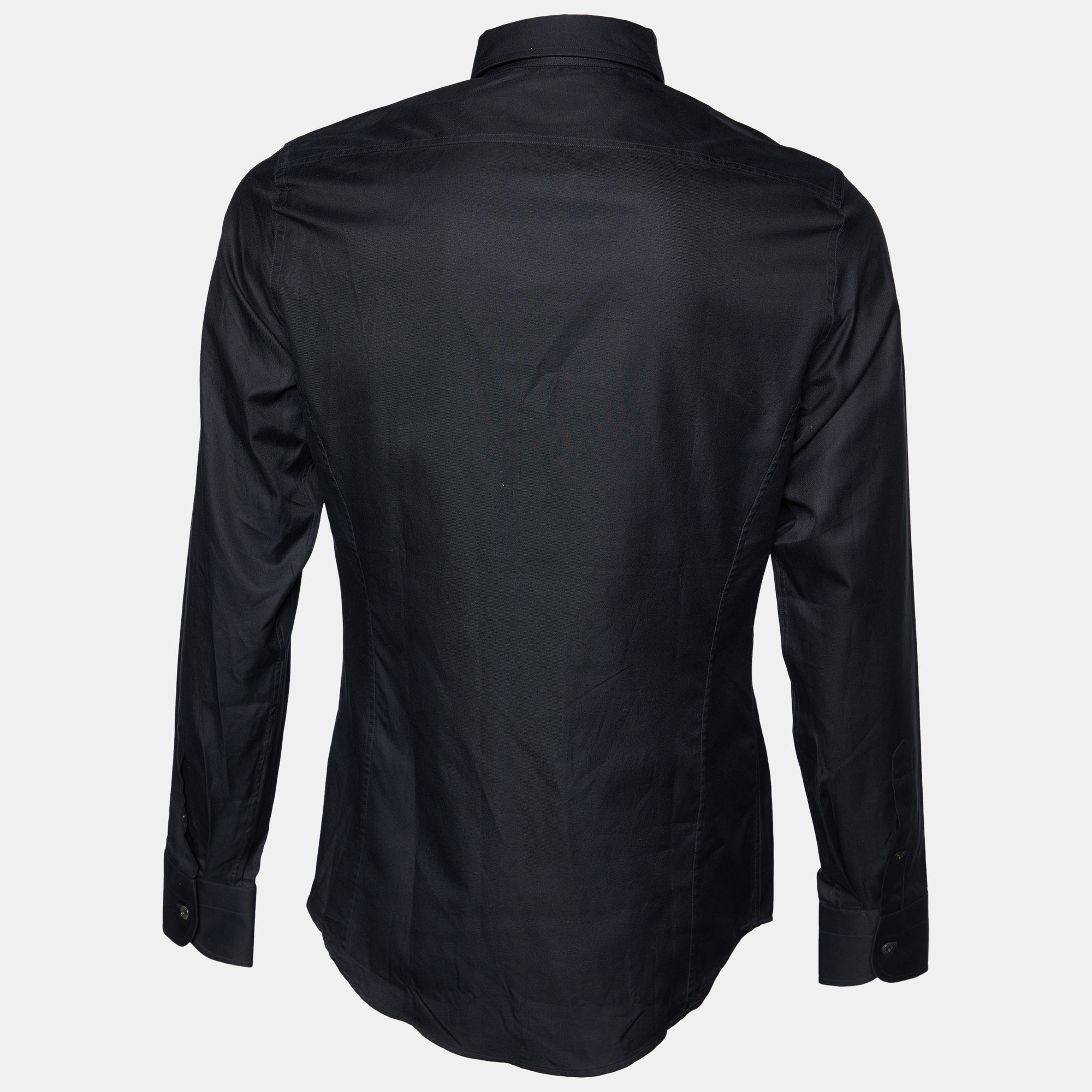 

Tom Ford Black Cotton Button Front Shirt