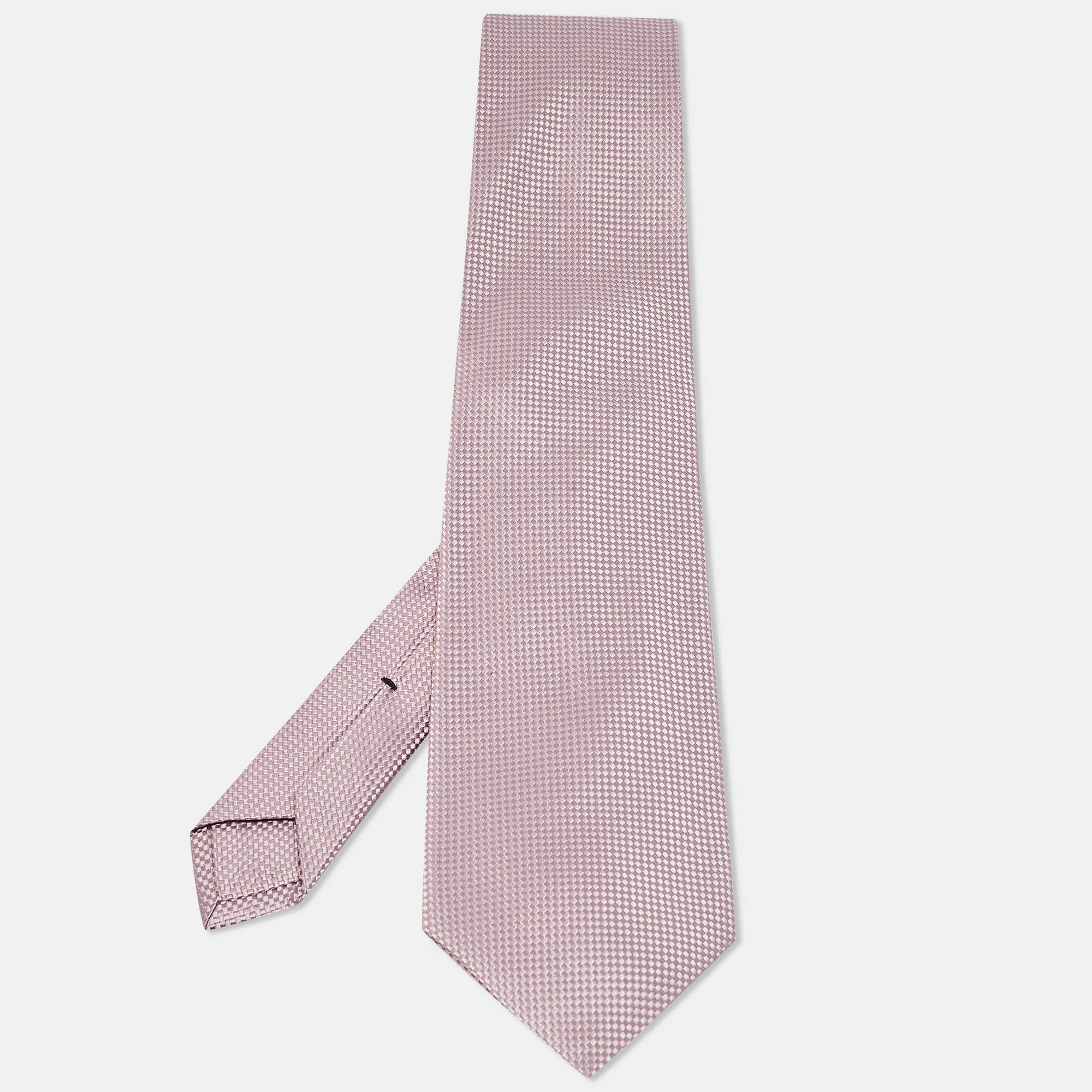 

Tom Ford Pink Bucket Weave Silk Traditional Tie