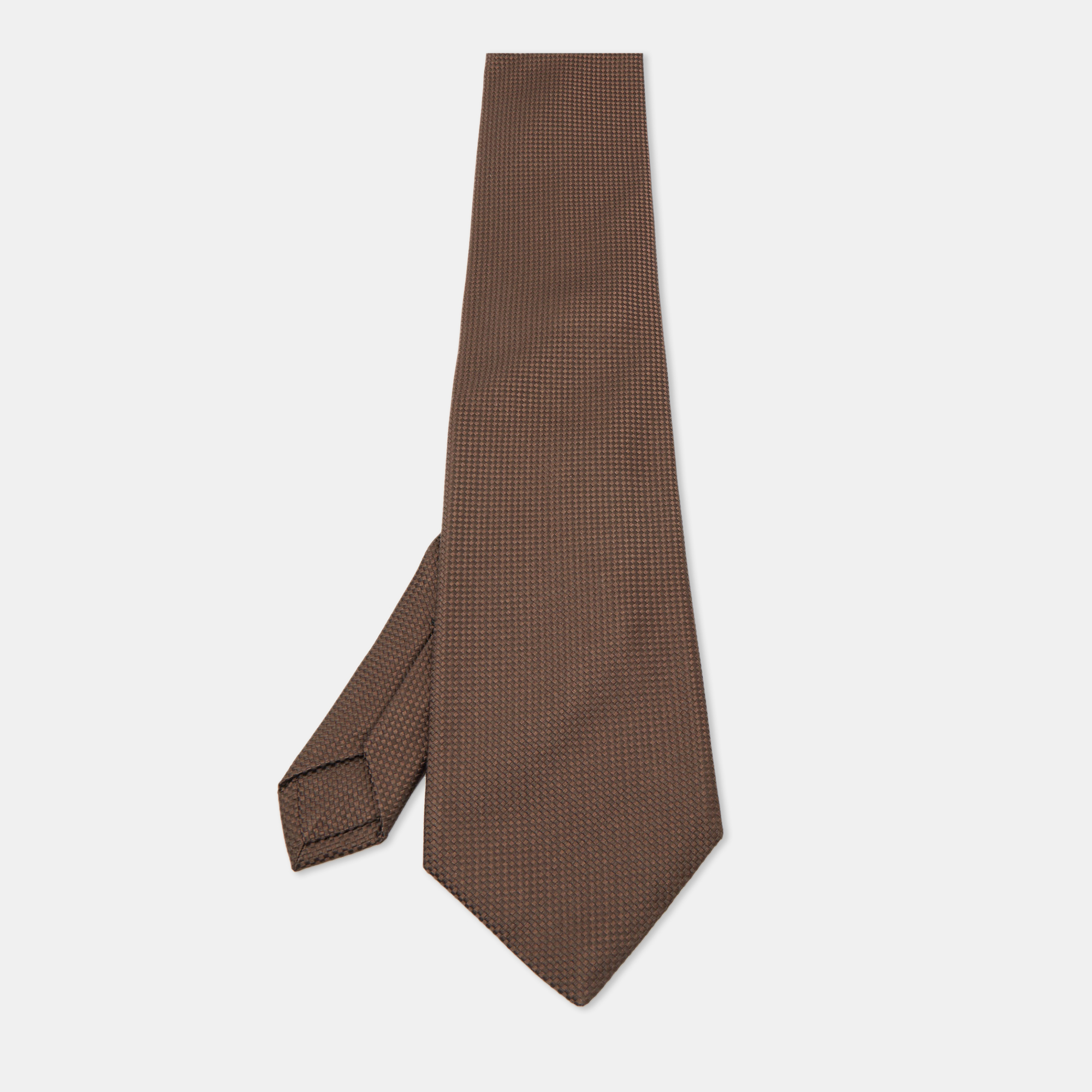 

Tom Ford Brown Bucket Weave Silk Traditional Tie