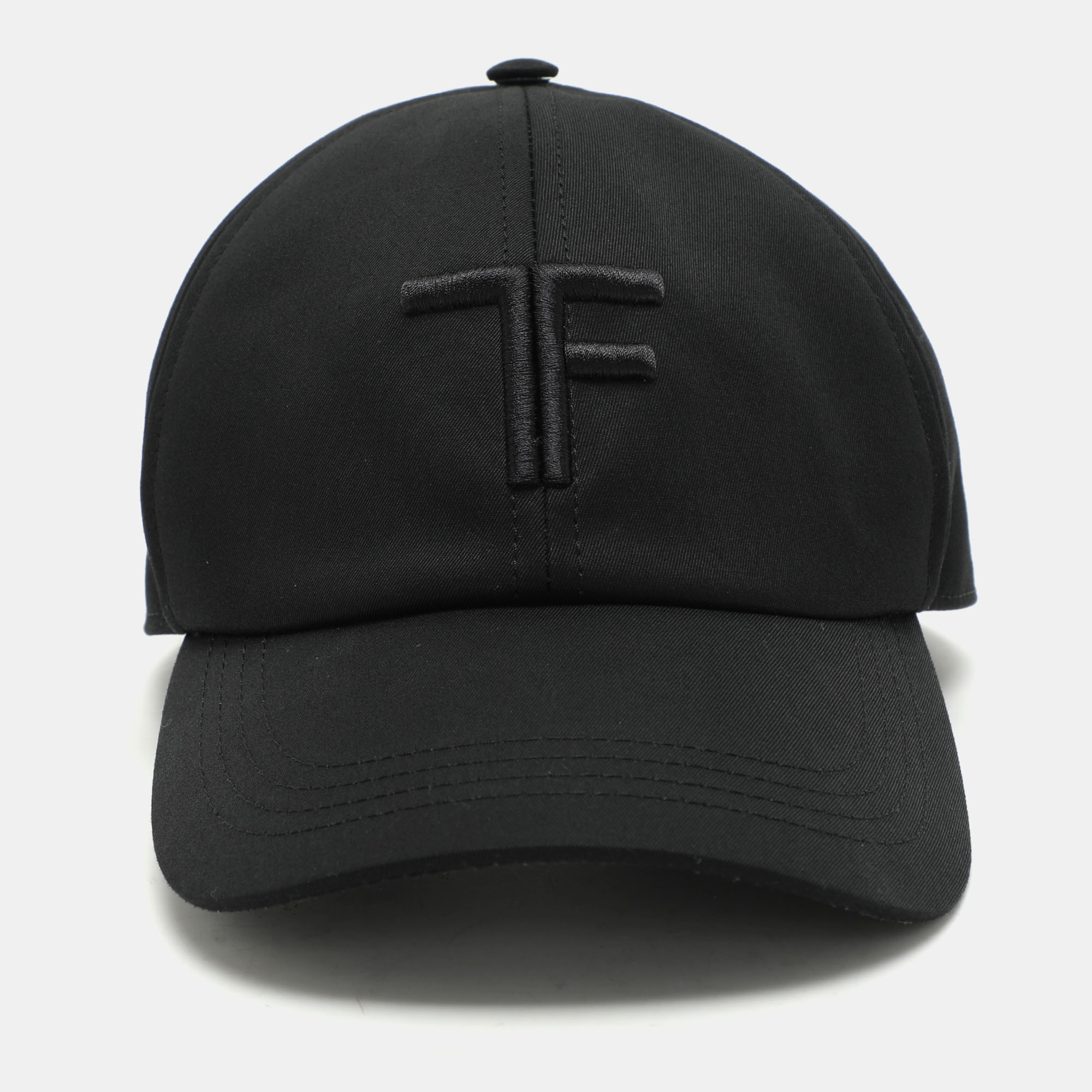 

Tom Ford Black Fabric Logo Embroidered Cap