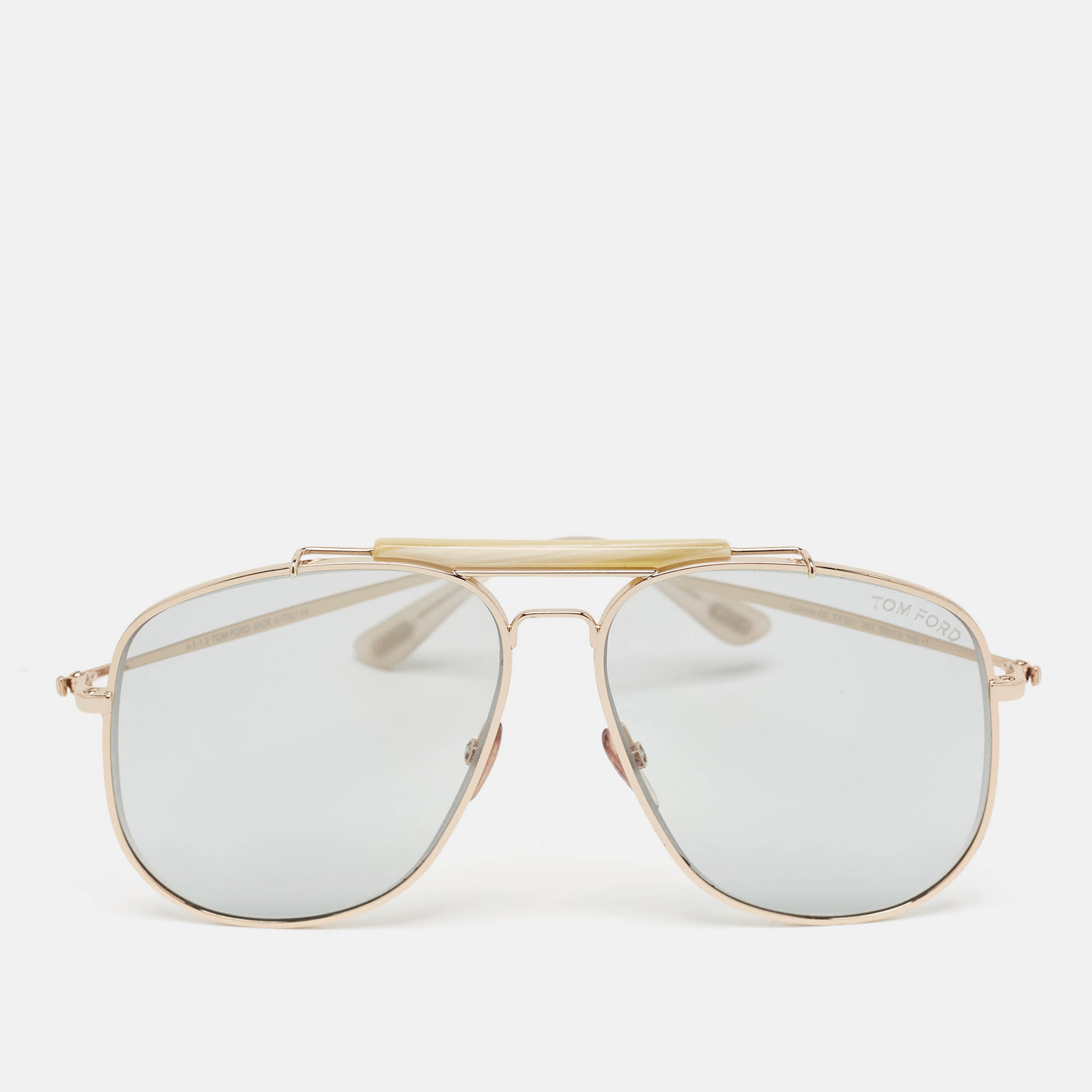 

Tom Ford Light Grey/Gold Tone TF55 Connor 02 Aviator Sunglasses