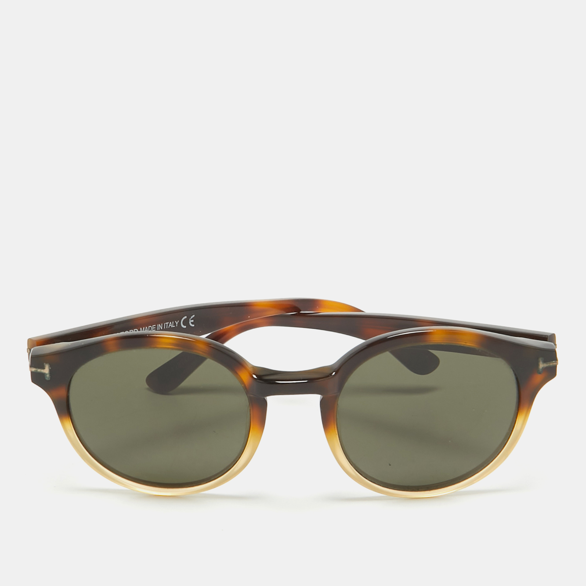 

Tom Ford Brown/Black TF400 Lucho Round Sunglasses