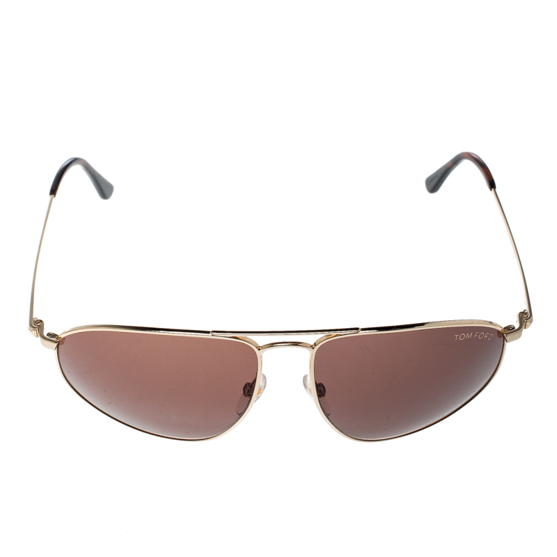 

Tom Ford Gold/Brown TF189 Nicholai Aviator Sunglasses