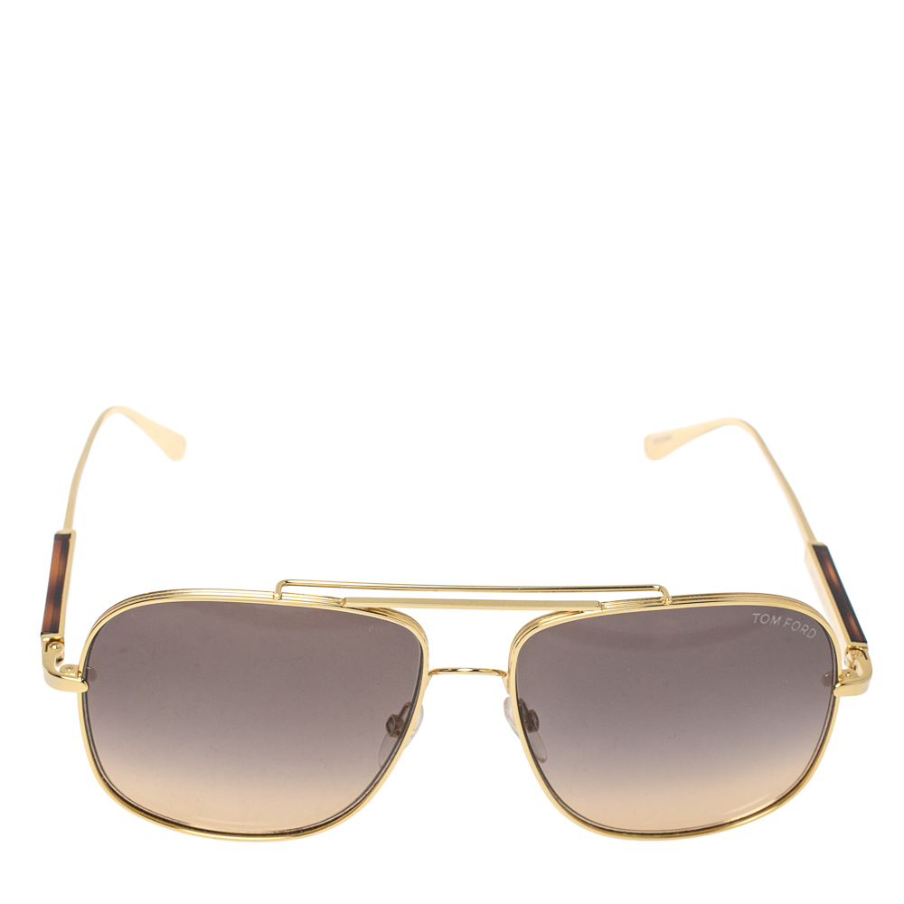 

Tom Ford Gold Tone/ Bicolor Gradient TF669 Jude Square Sunglasses