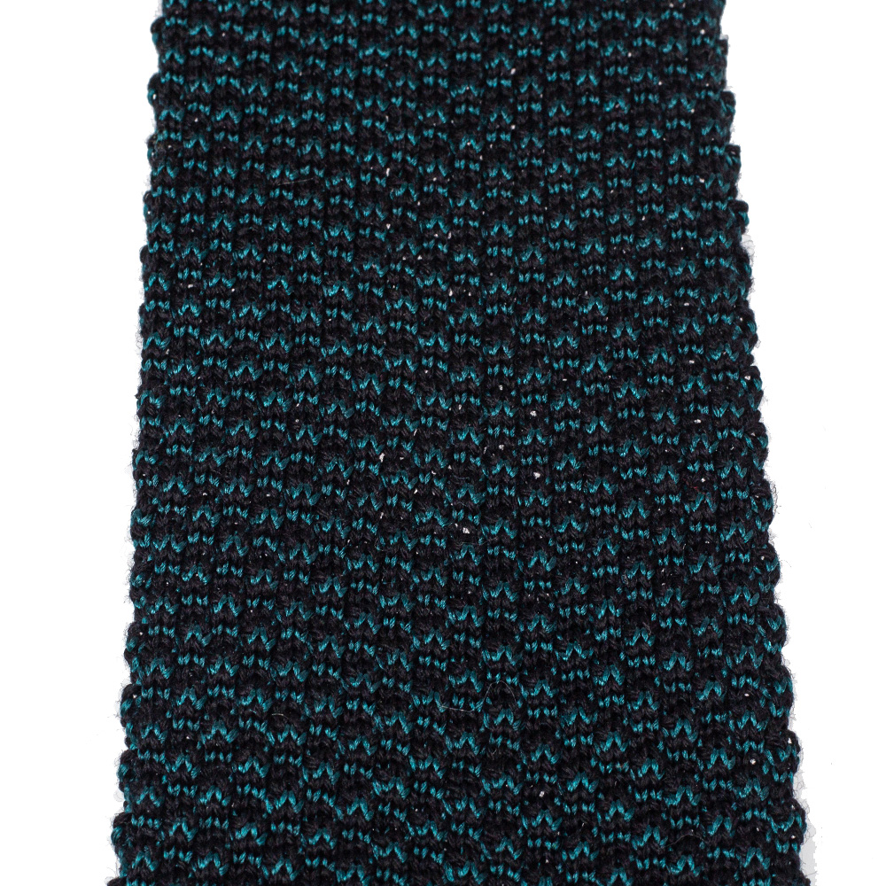 

Tom Ford Green Silk Wool Crochet Knit Tie