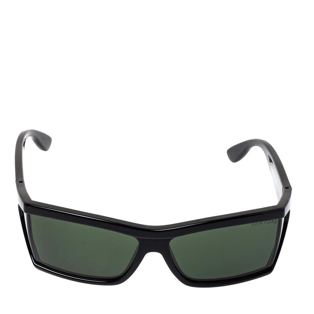 

Tom Ford Black / Green TF401 Sasha Rectangular Sunglasses