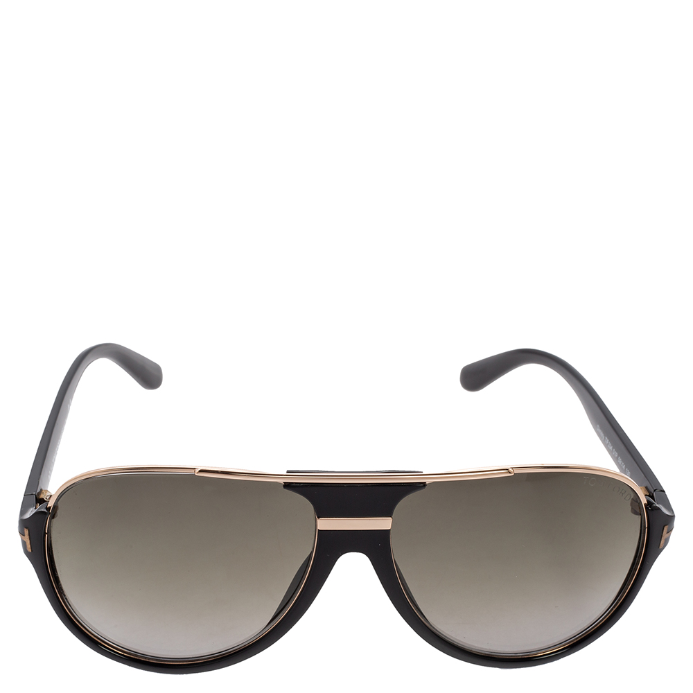 

Tom Ford Black / Green TF334 Aviator Sunglasses