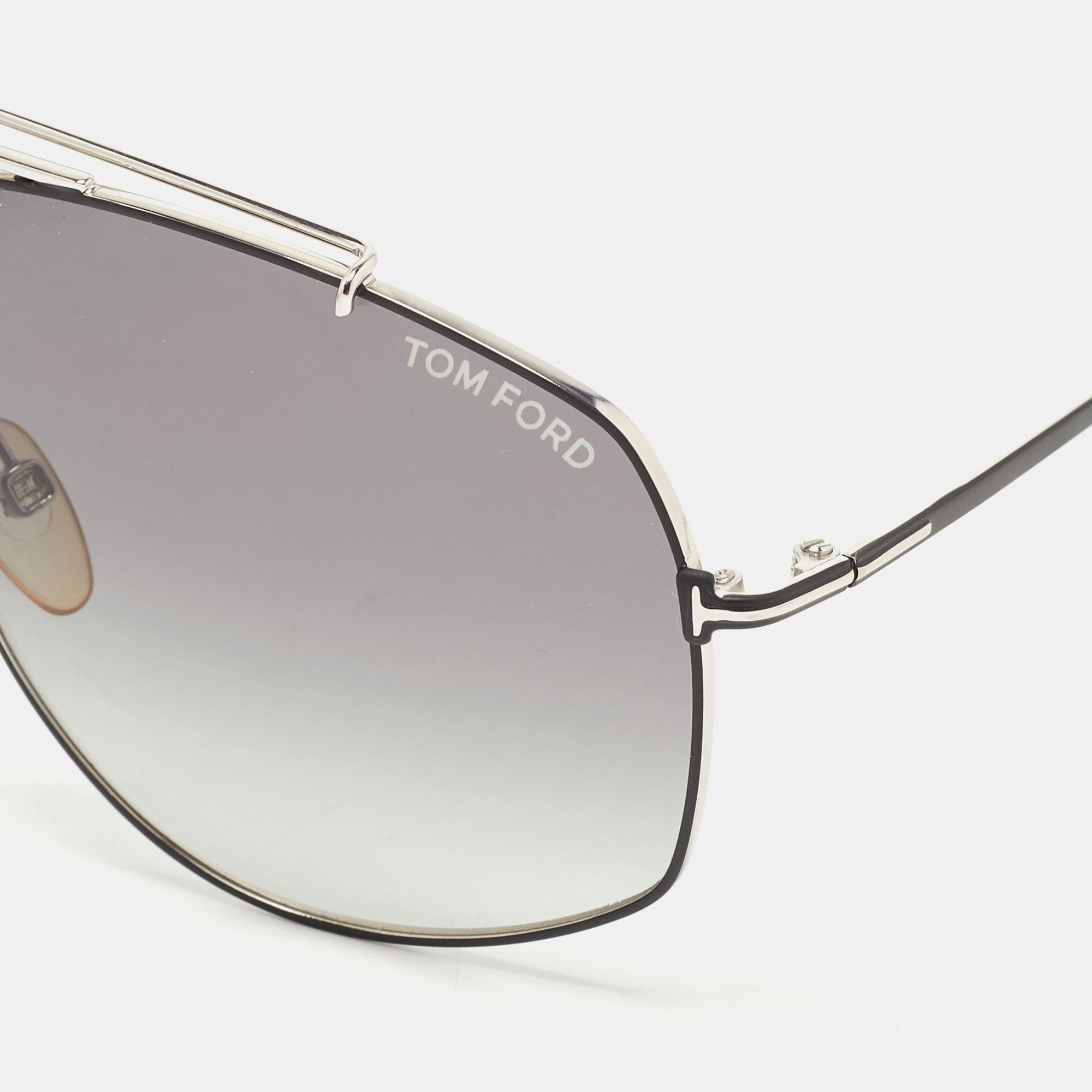 

Tom Ford Grey/Silver Georges Gradient Aviator Sunglasses