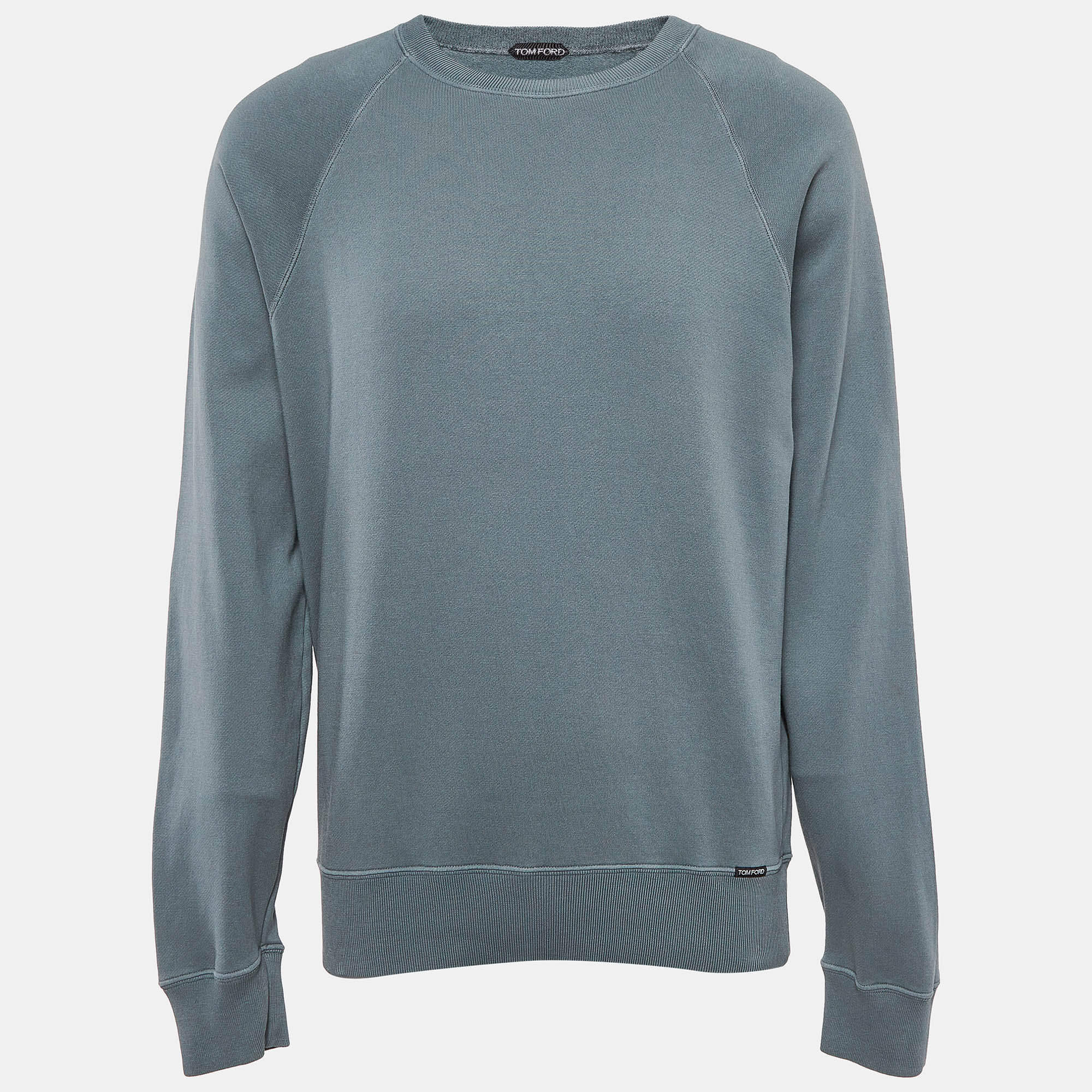 

Tom Ford Blue Cotton Knit Relaxed Fit Sweatshirt L