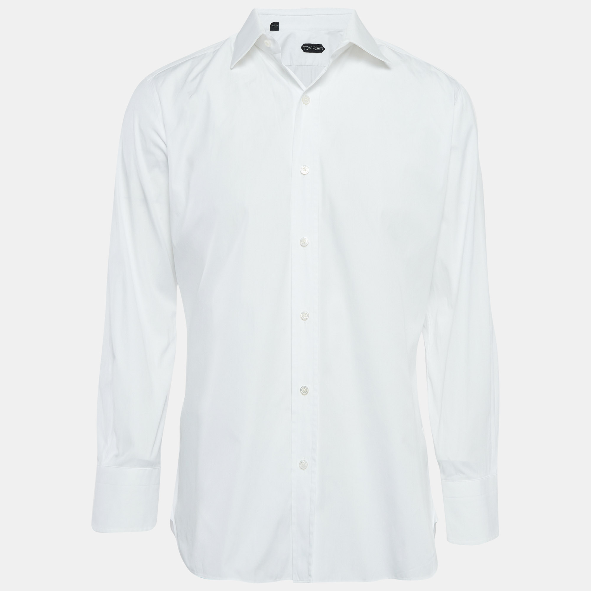 Pre-owned Tom Ford White Cotton Long Sleeve Shirt Xl