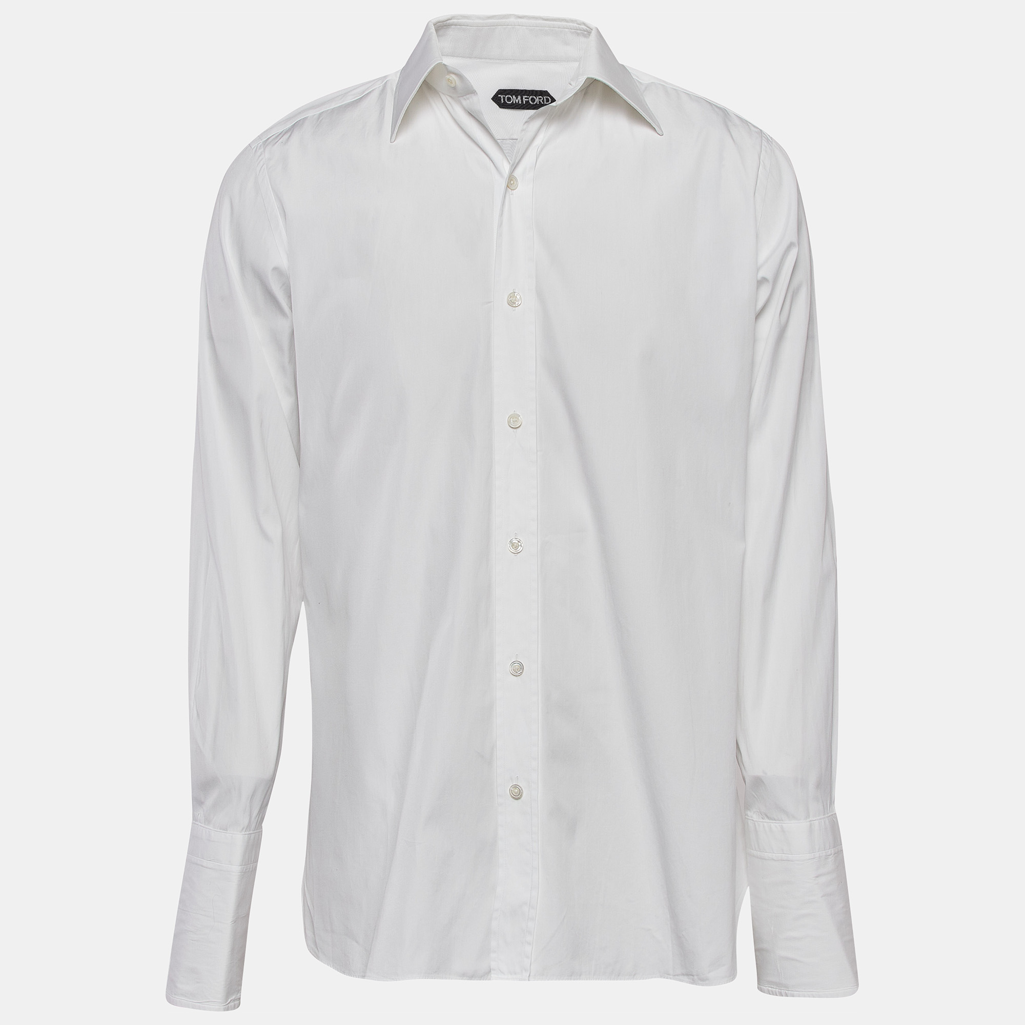 

Tom Ford White Cotton Long Sleeve Shirt XL