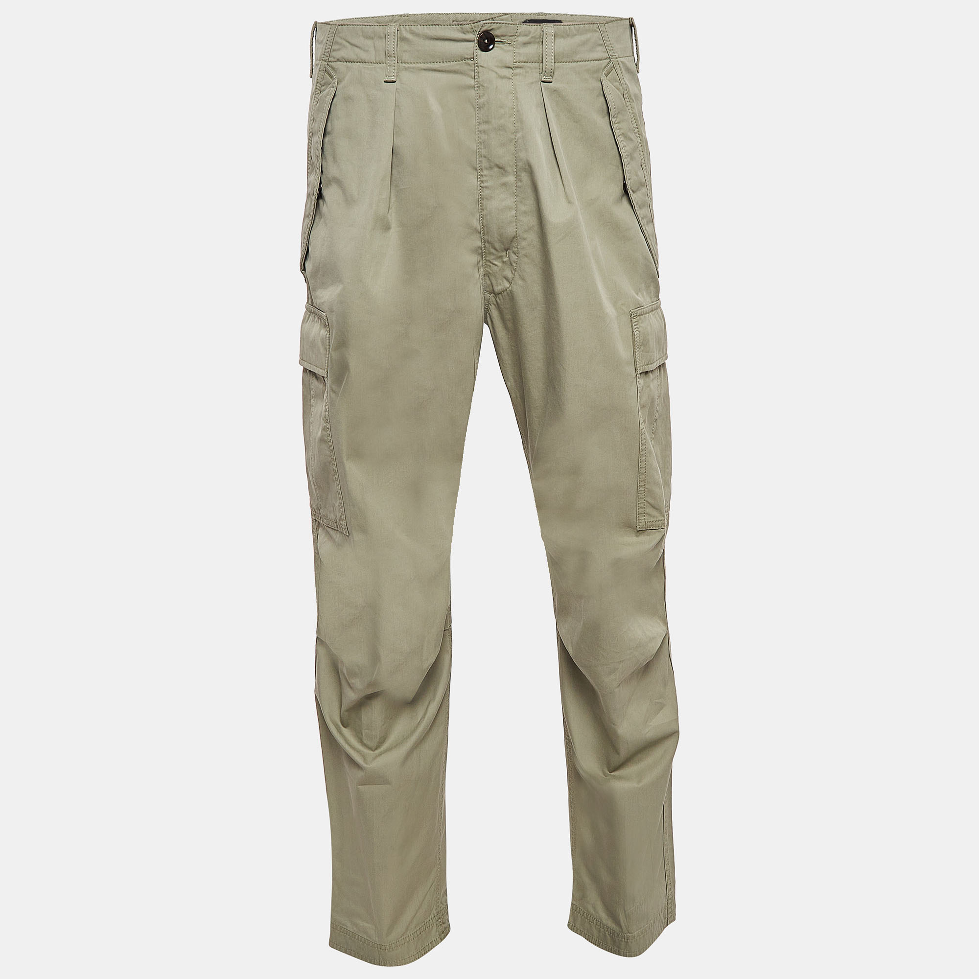 

Tom Ford Light Green Cotton Cargo Pants M