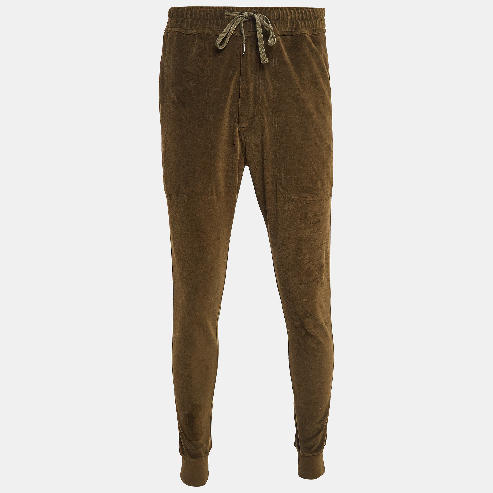 

Tom Ford Brown Velvet Drawstring Sweatpants S