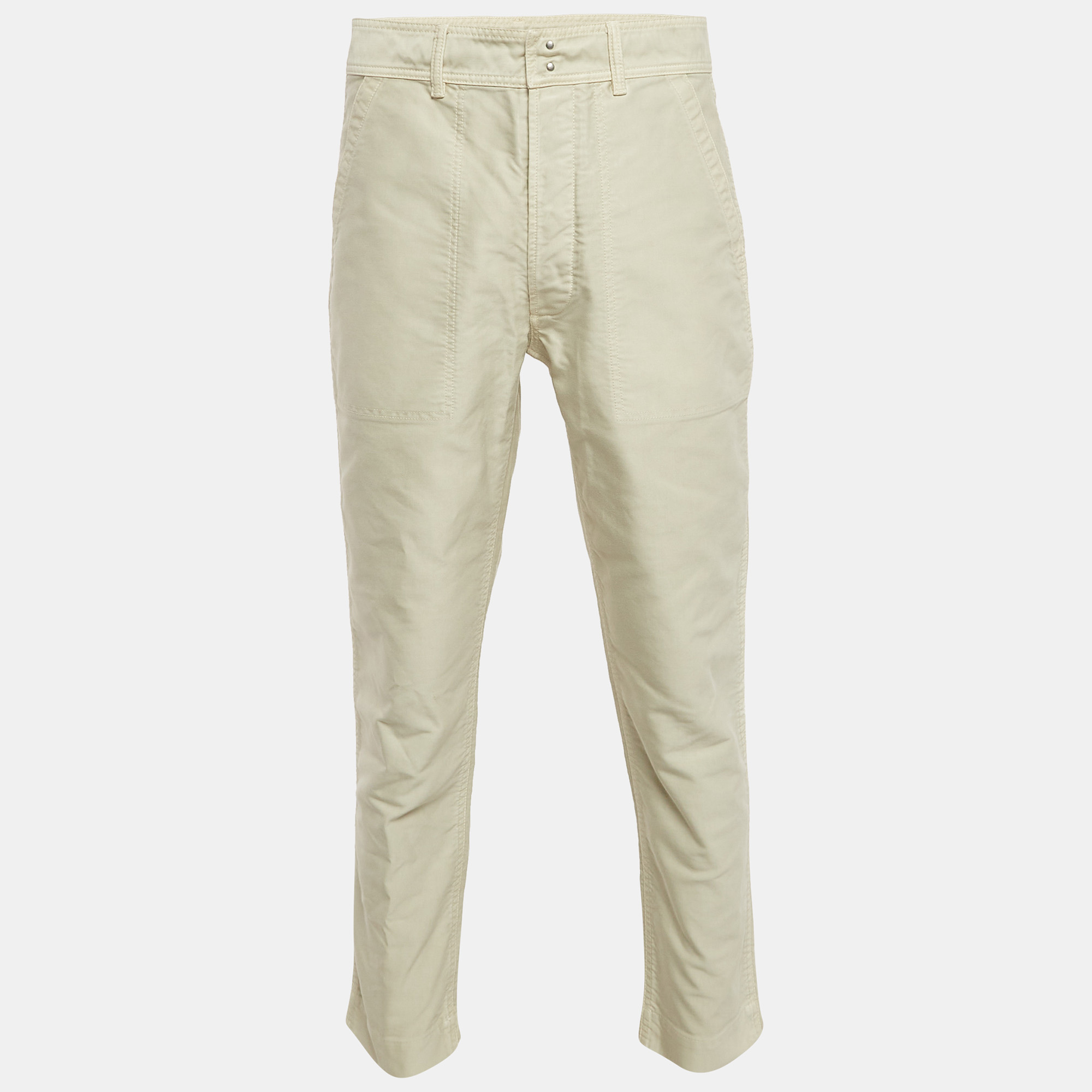 

Tom Ford Cream Cotton Slim Fit Trousers M