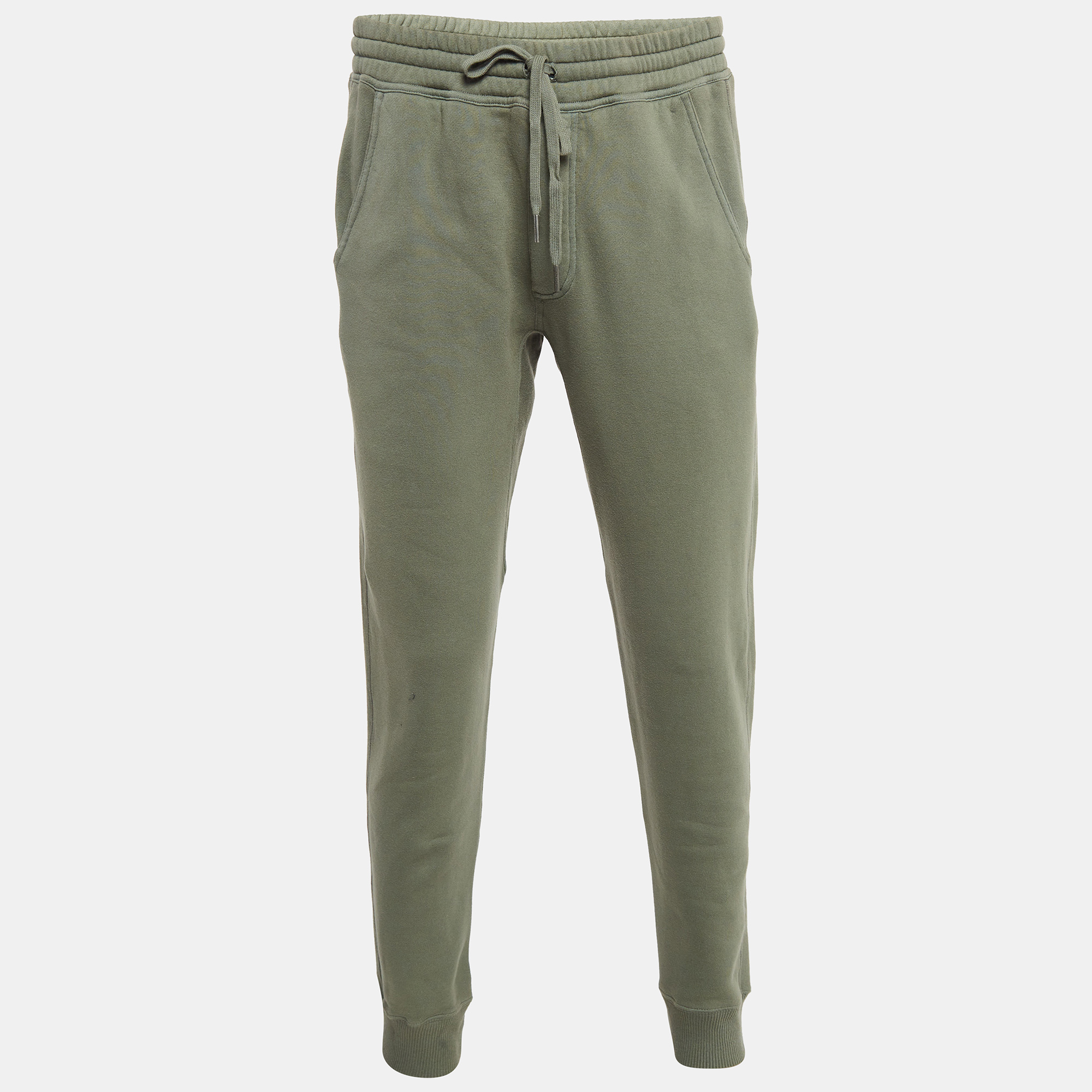 

Tom Ford Green Cotton Knit Drawstring Joggers M