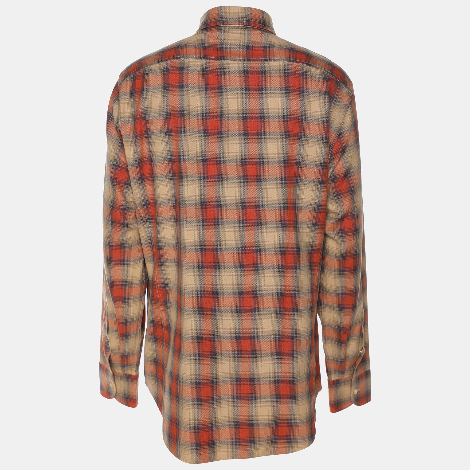 Tom Ford Multicolor Check Cottn Button Front Shirt S 