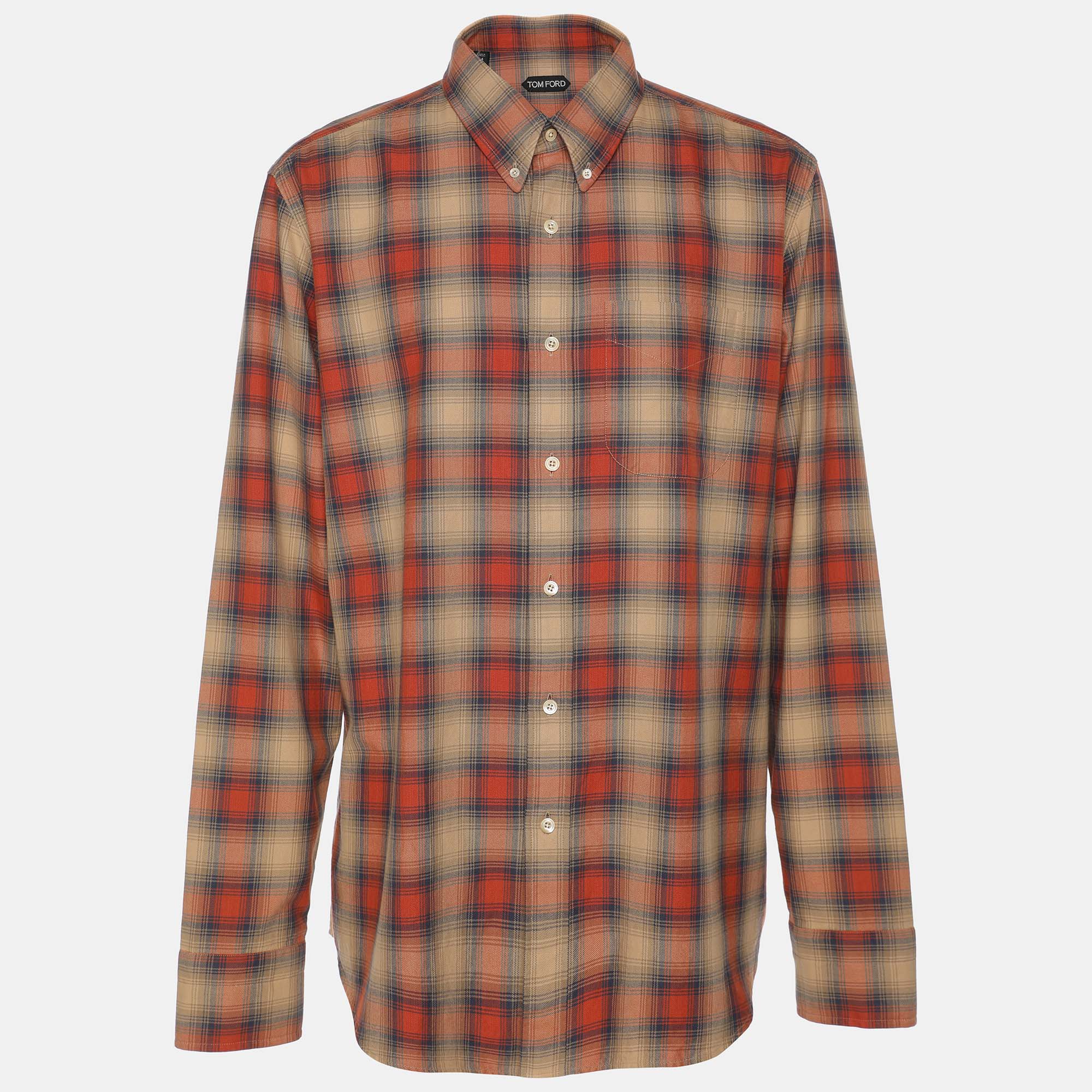 

Tom Ford Multicolor Check Cottn Button Front Shirt S