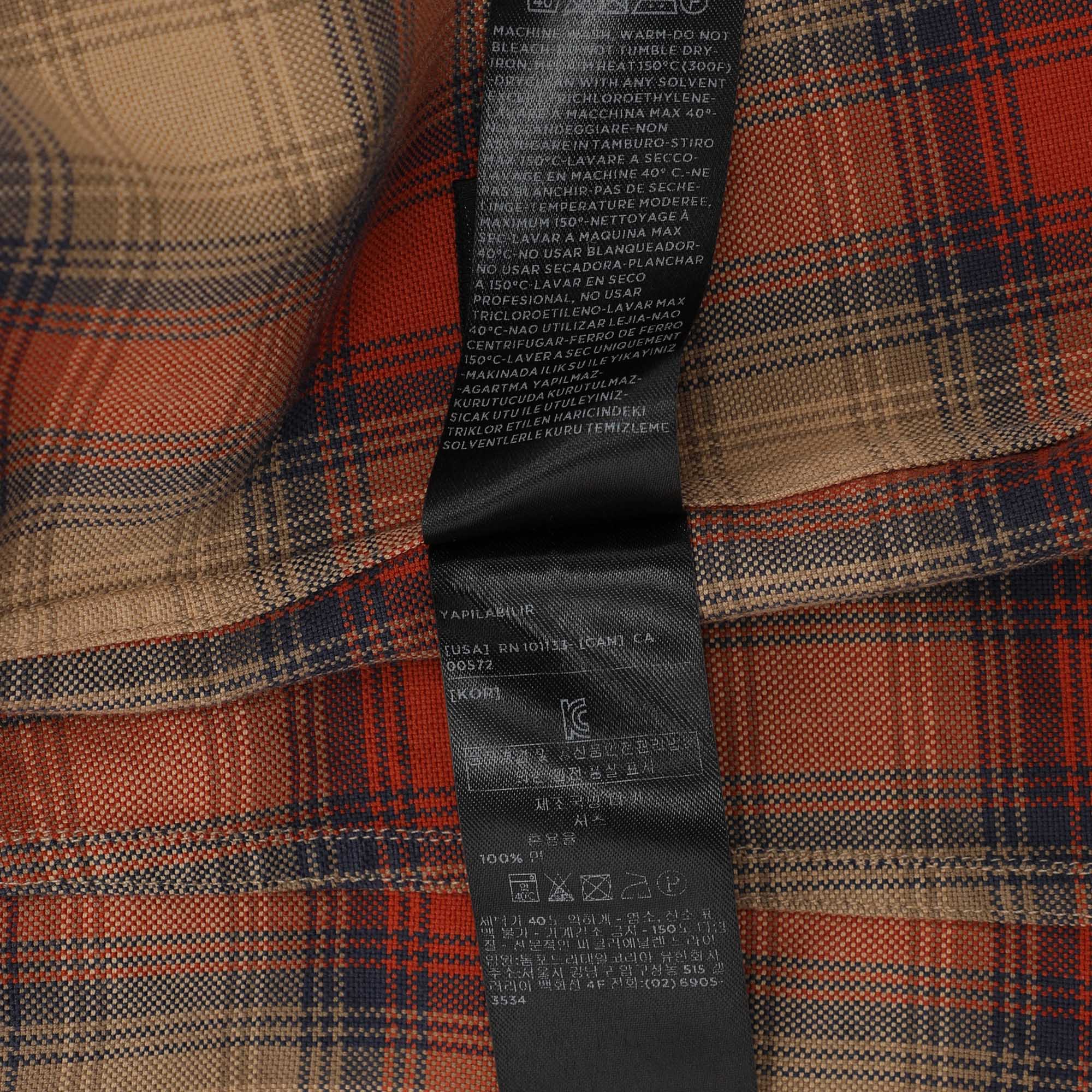 Tom Ford Multicolor Check Cottn Button Front Shirt S 