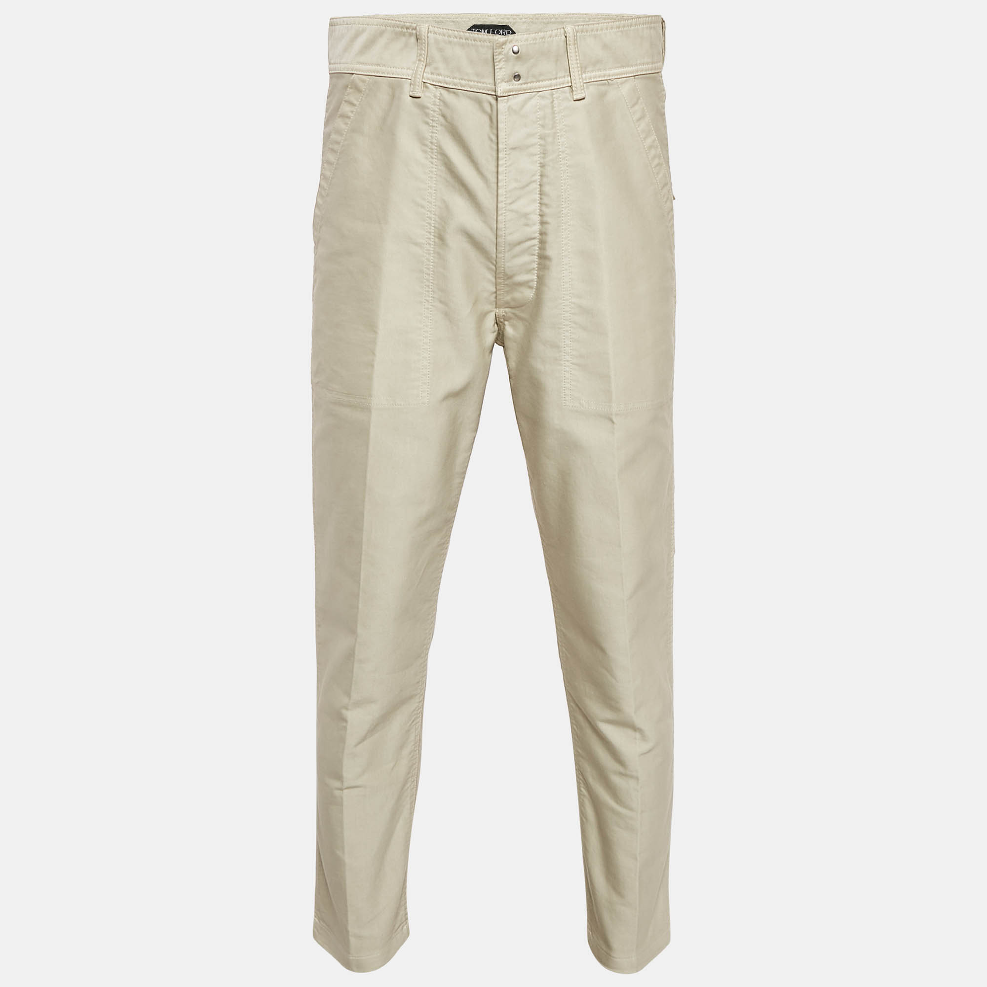 

Tom Ford Grey Cotton Slim Fit Trousers M