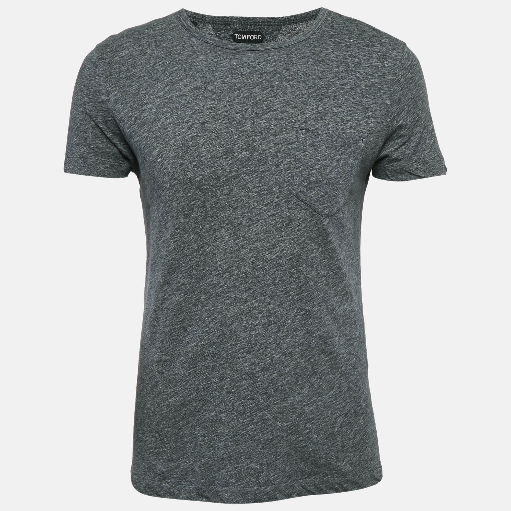 

Tom Ford Dark Grey Cotton Crew Neck T-Shirt M