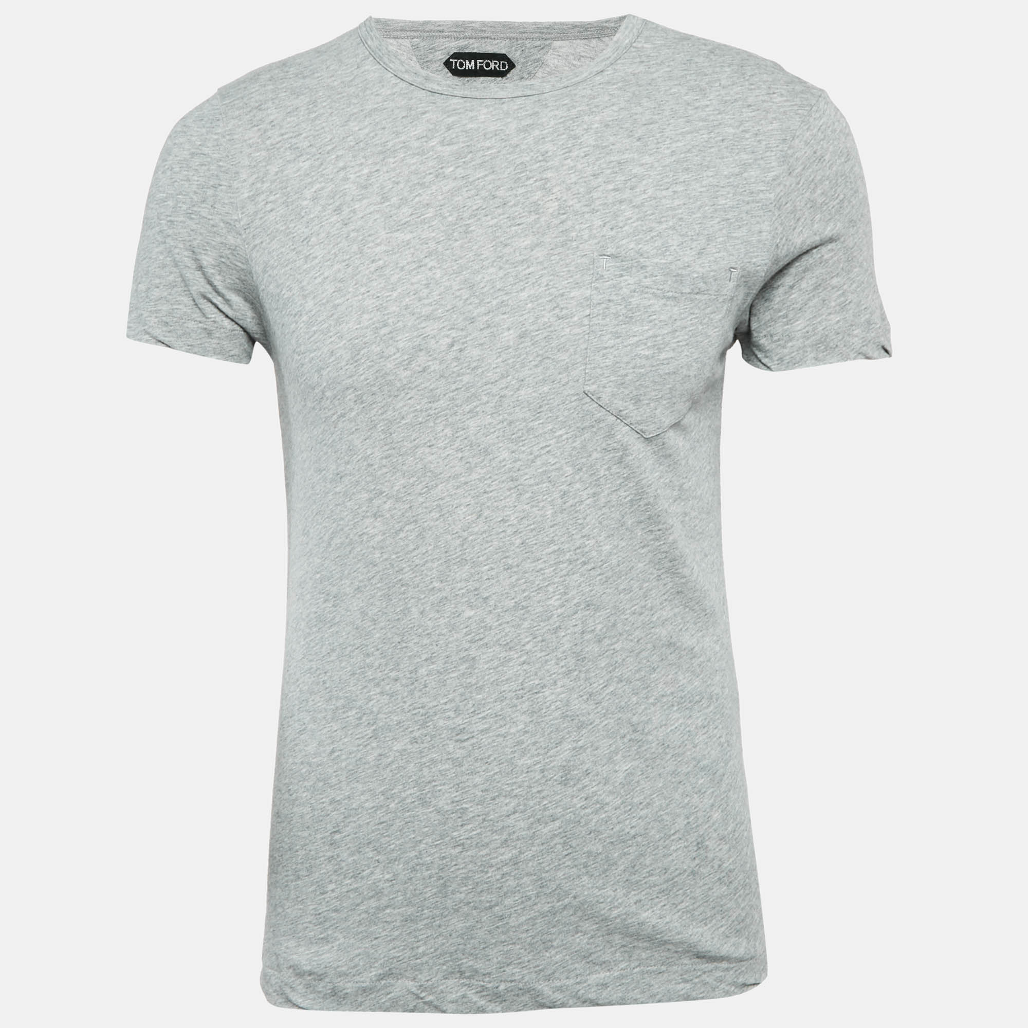 

Tom Ford Light Grey Cotton Crew Neck T-Shirt M