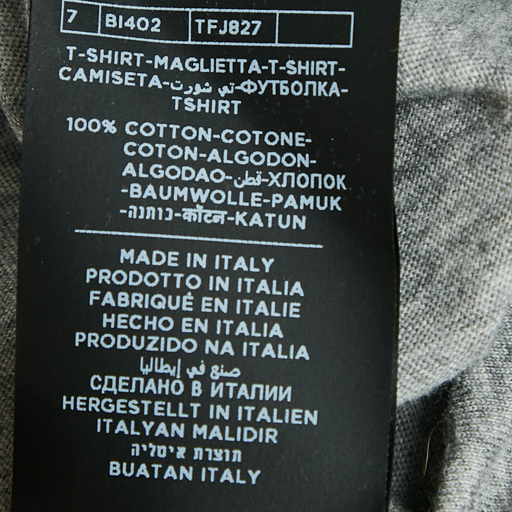 Tom Ford Light Grey Cotton Crew Neck T-Shirt M 