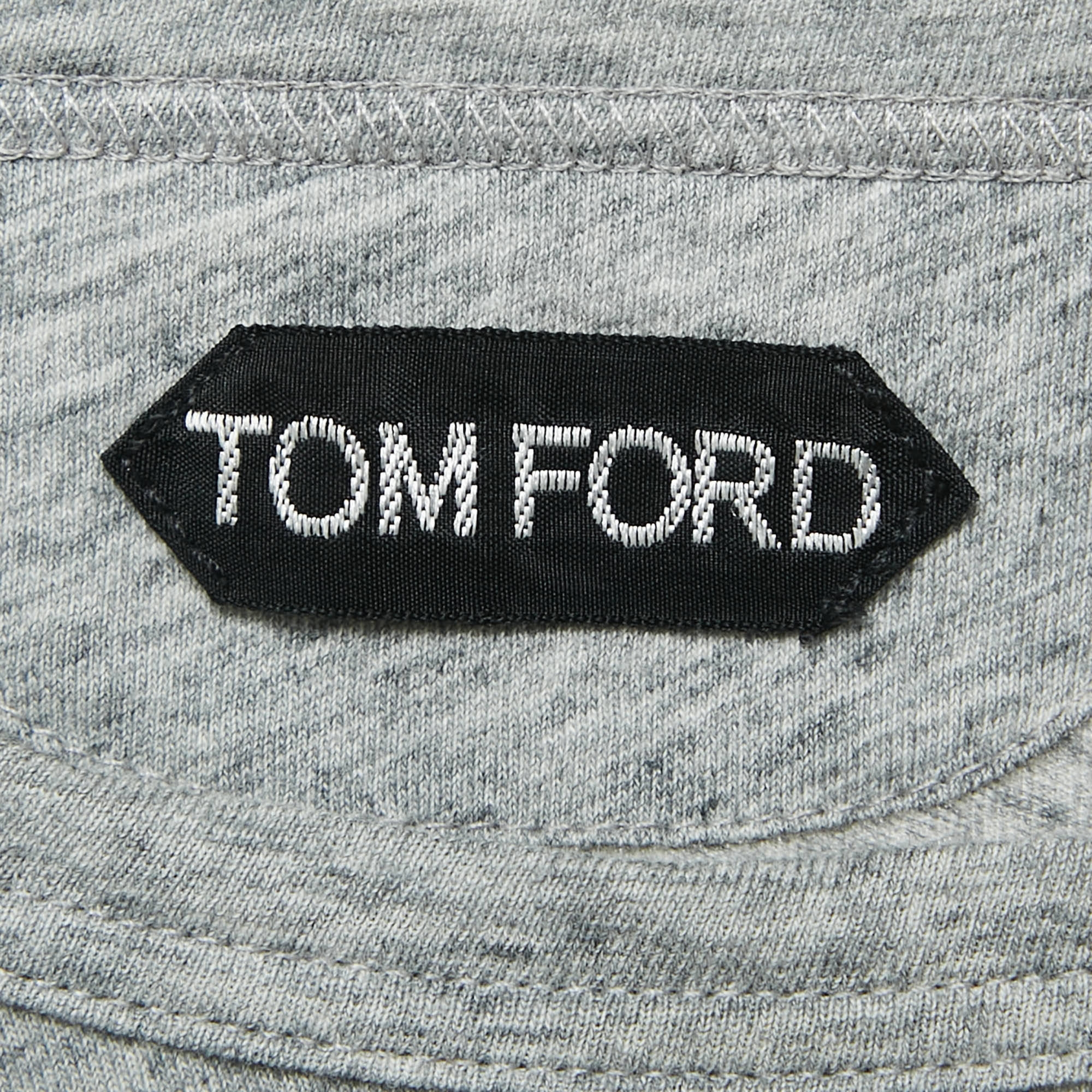 Tom Ford Light Grey Cotton Crew Neck T-Shirt M 