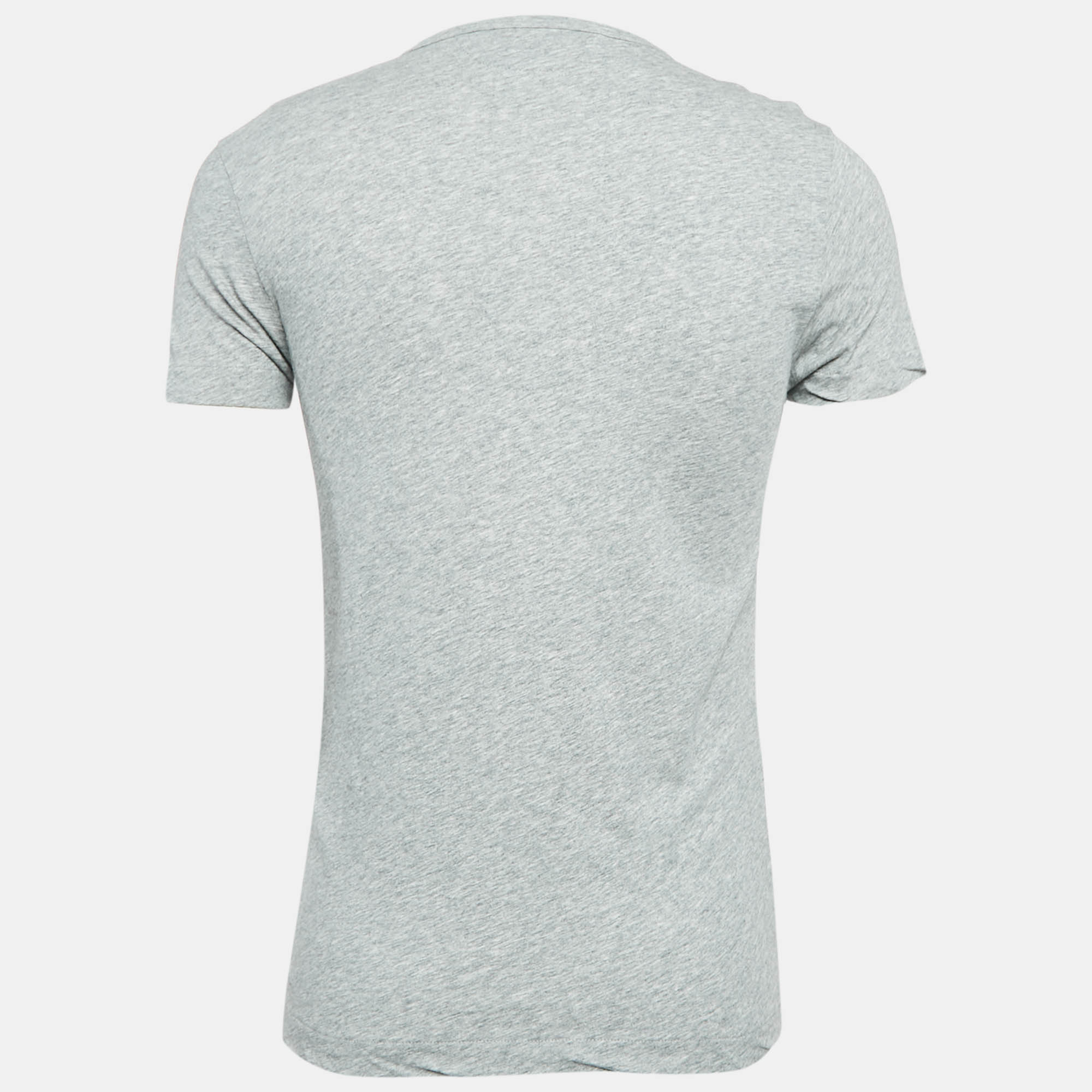 Tom Ford Light Grey Cotton Crew Neck T-Shirt M 