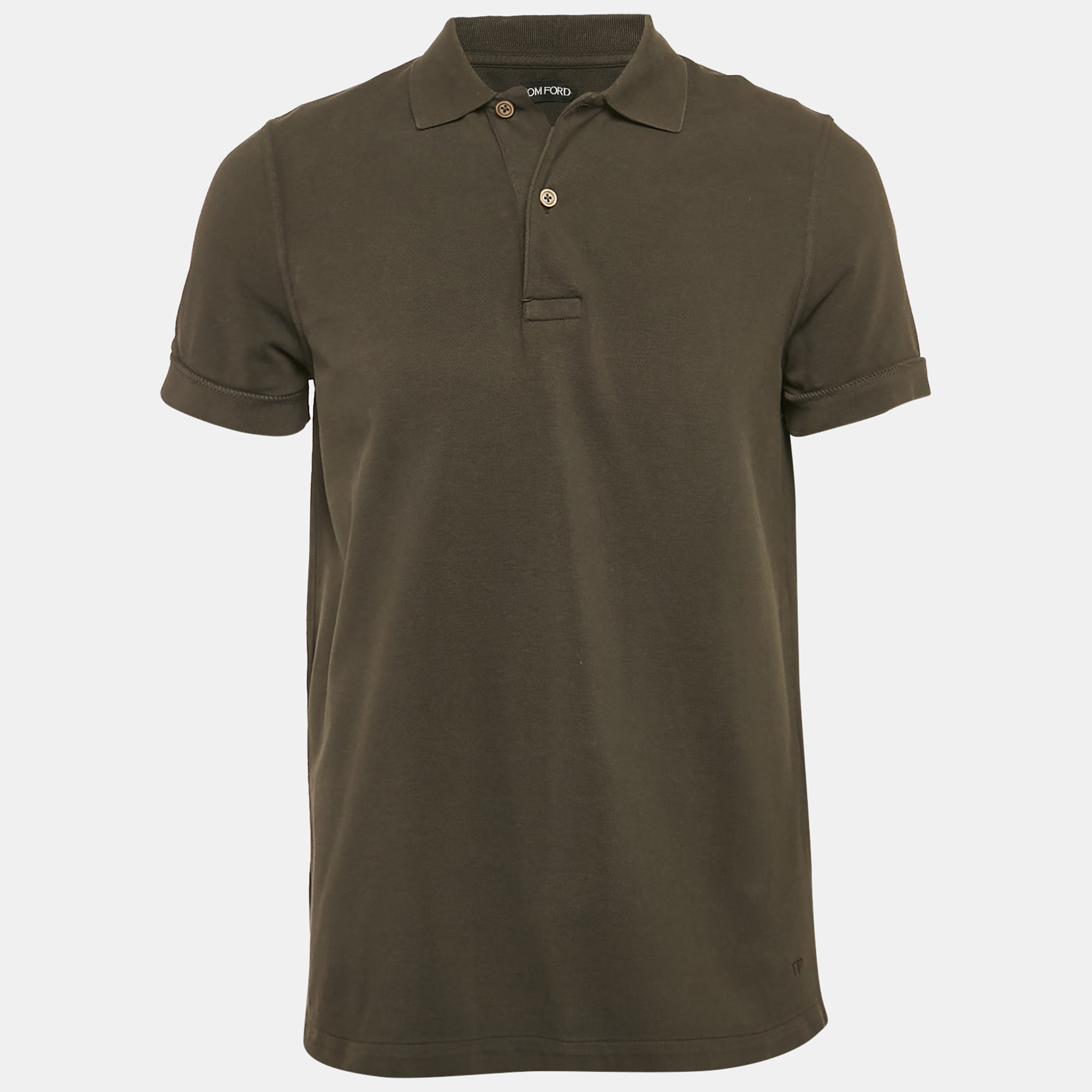 

Tom Ford Green Cotton Pique Polo T-Shirt L