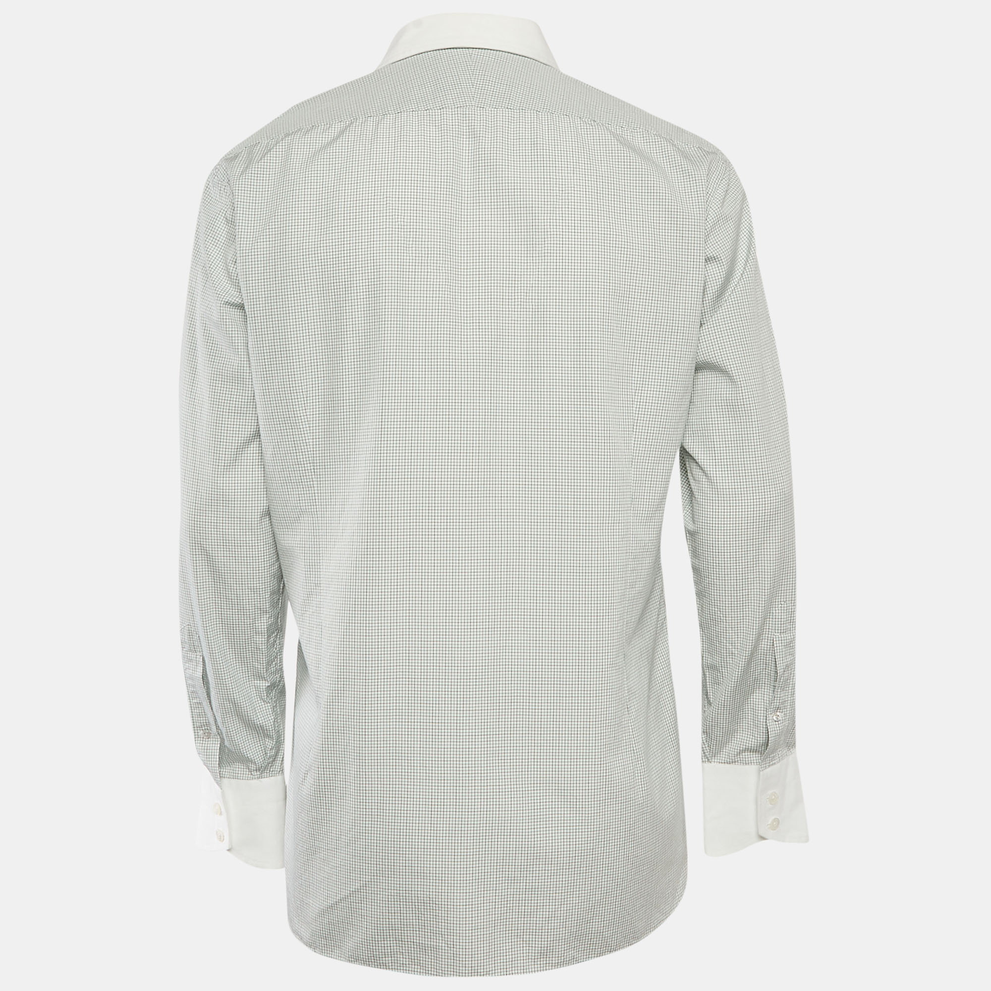 Tom Ford Multicolor Checkered Cotton Button Front Shirt XXXL 