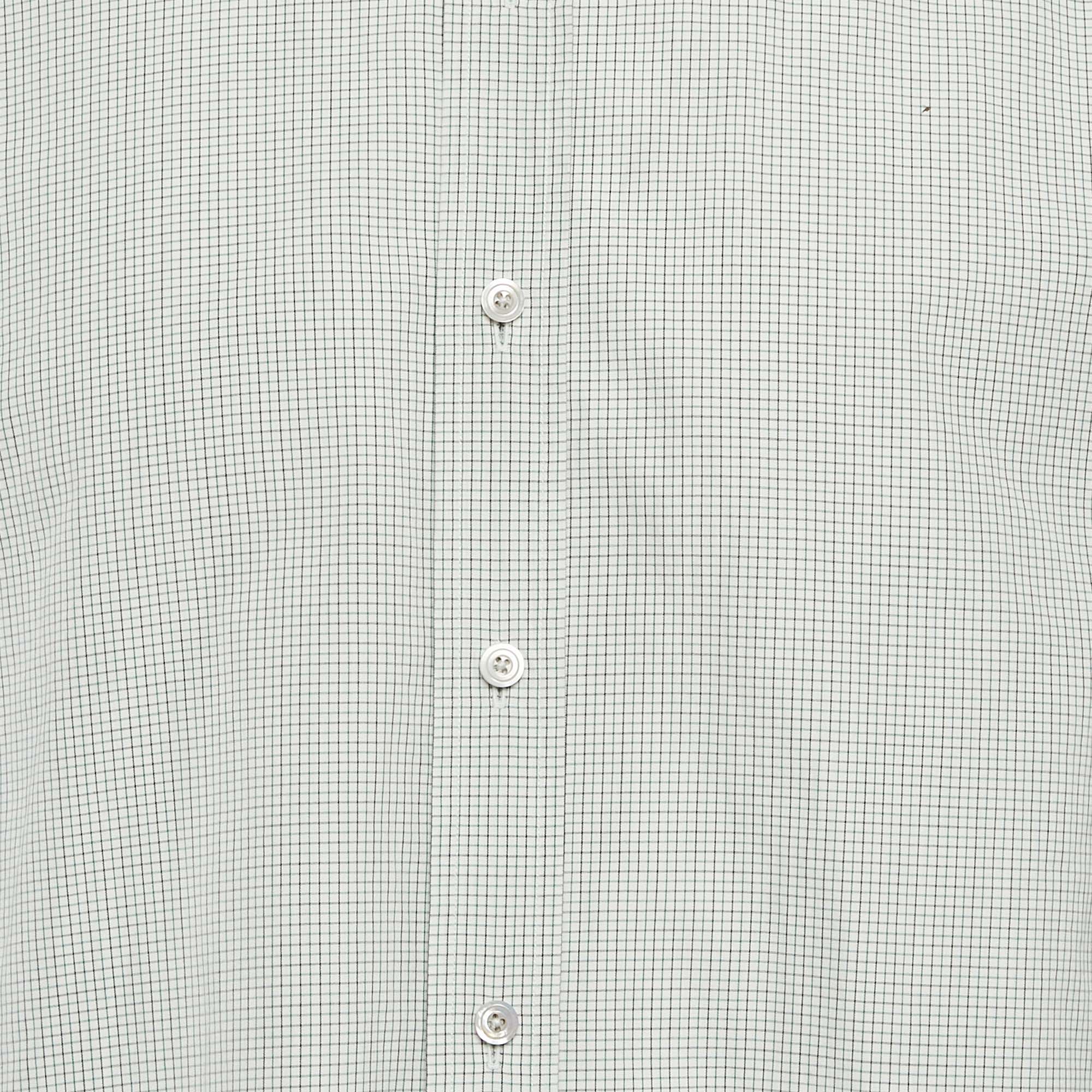 Tom Ford Multicolor Checkered Cotton Button Front Shirt XXXL 