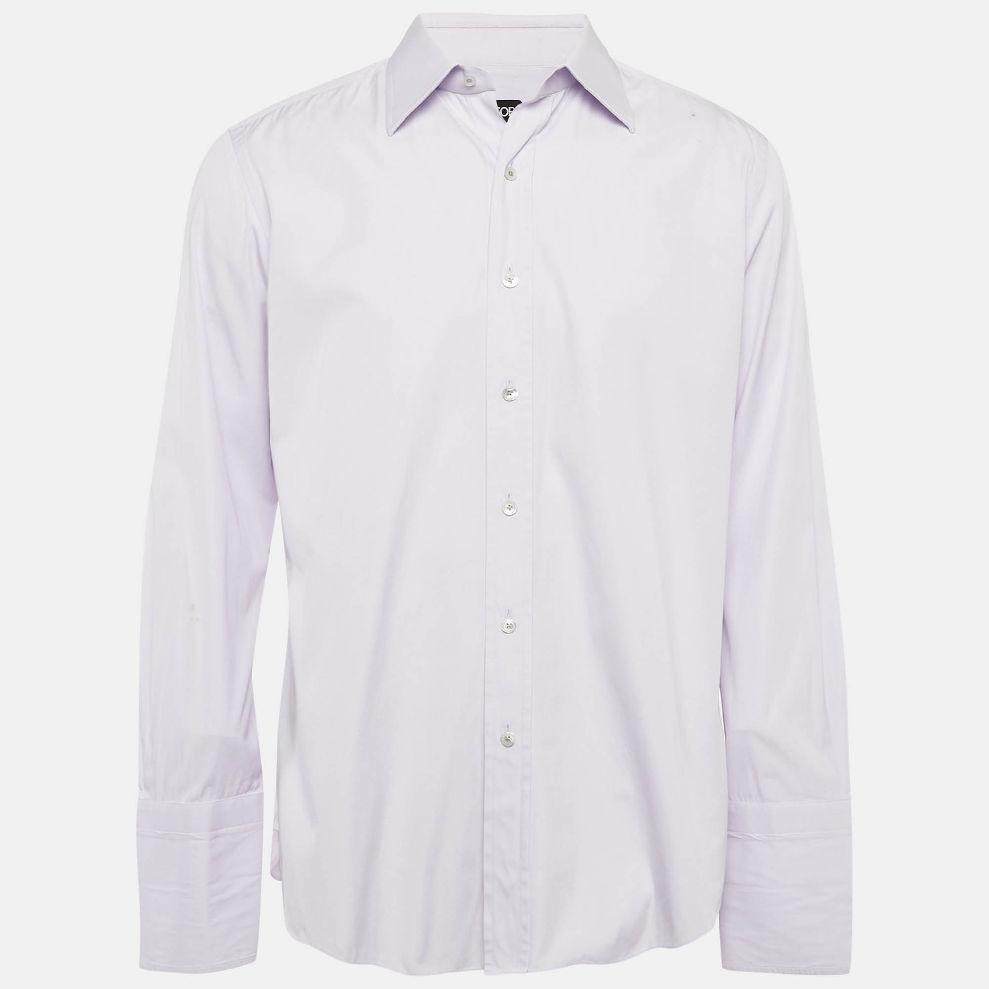 

Tom Ford Purple Cotton Button Front Shirt XL