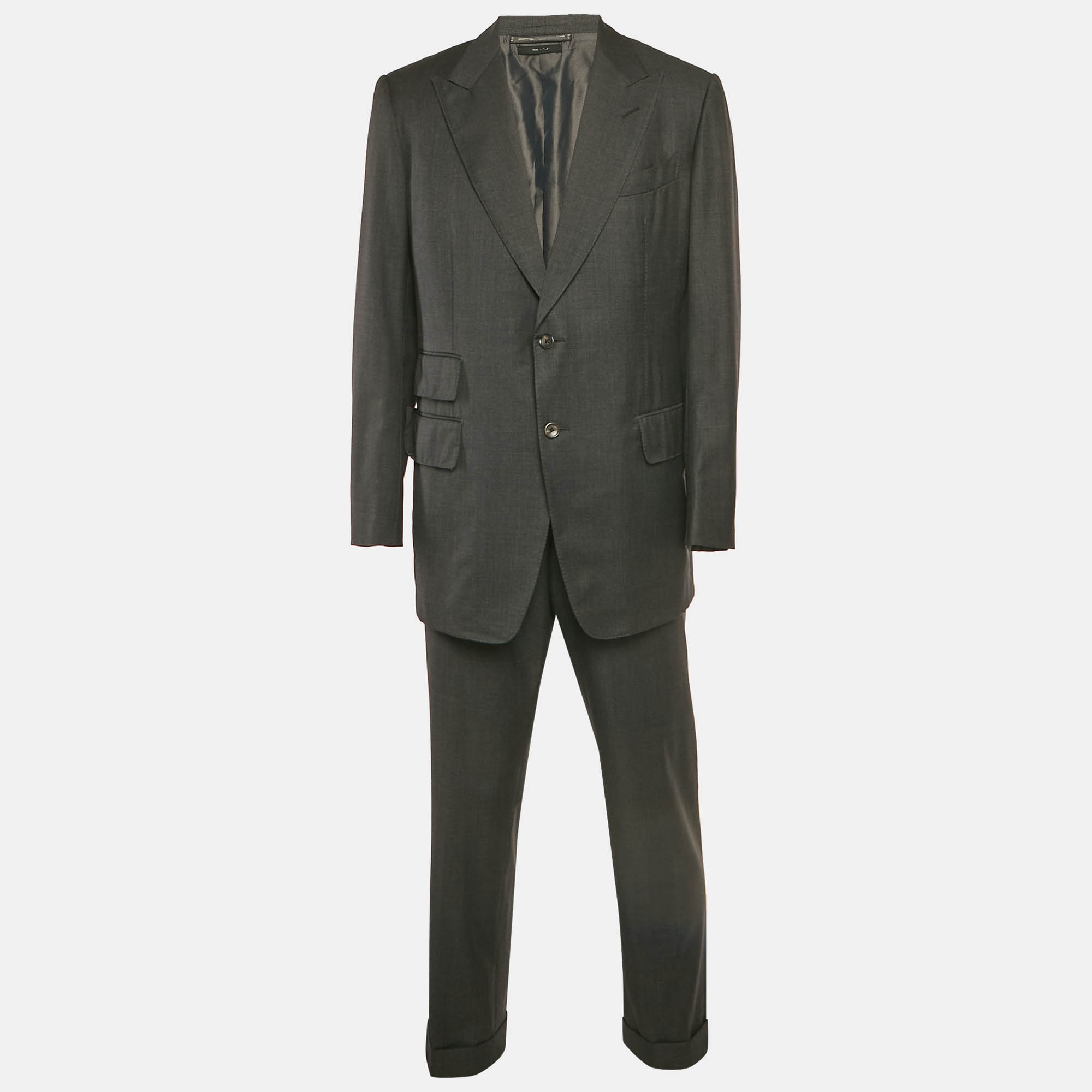 

Tom Ford Grey Wool Tailored Pants Suit XXL