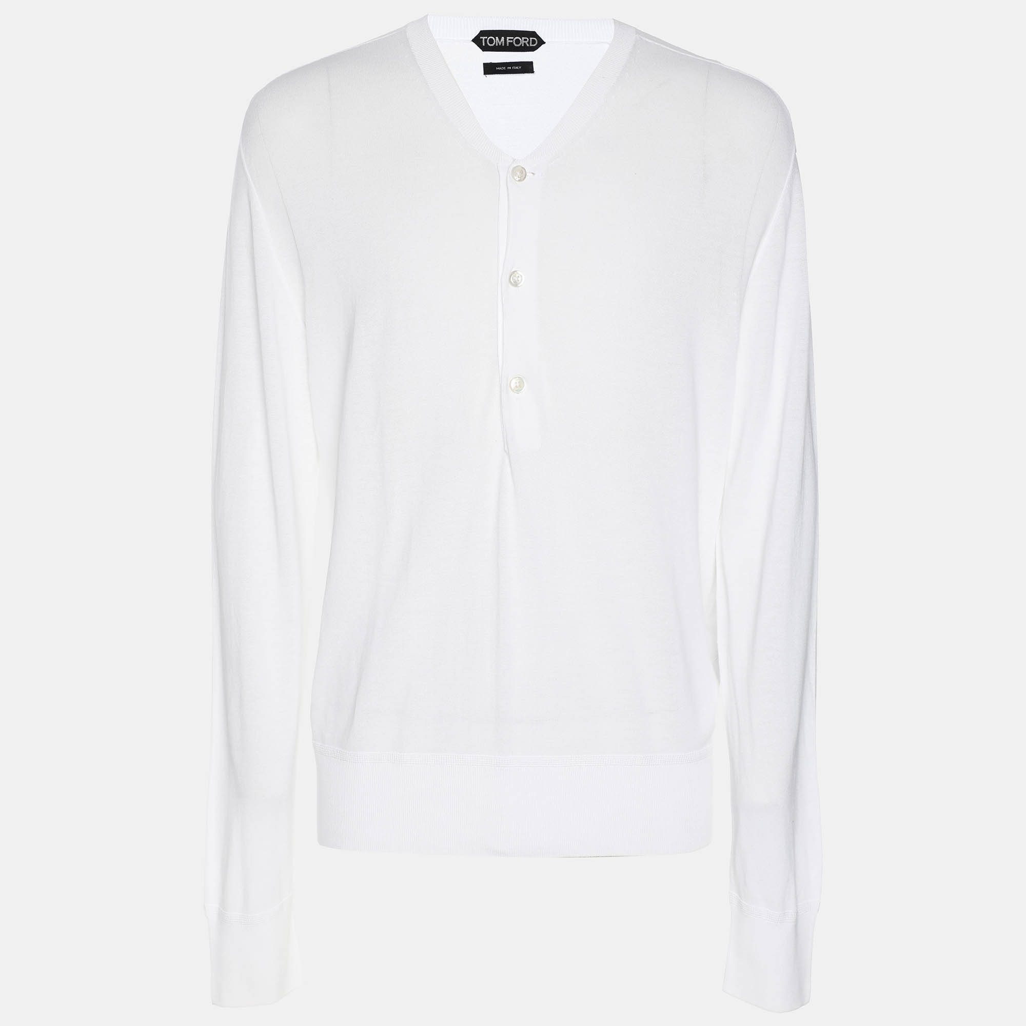 

Tom Ford White Cotton Knit Sweatshirt M