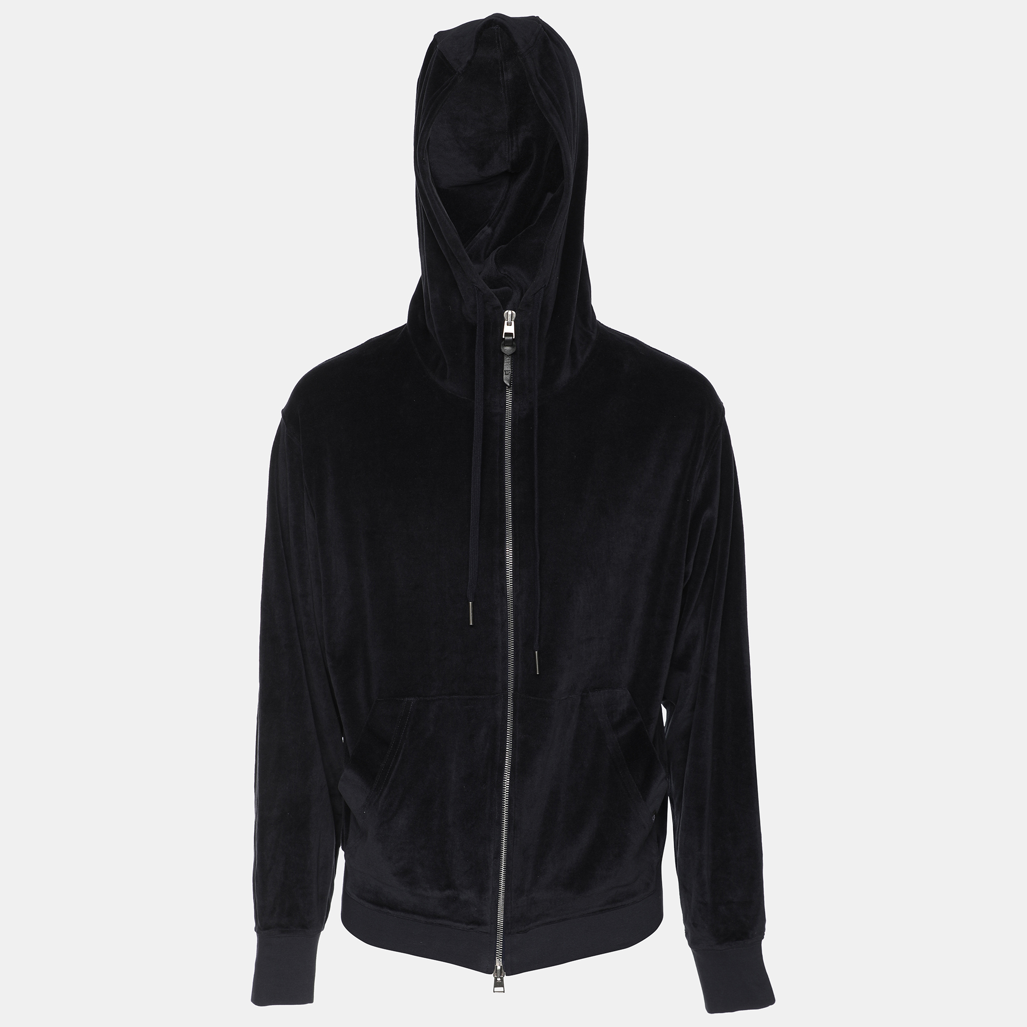 

Tom Ford Navy Blue Velvet Zip Hoodie Jacket L